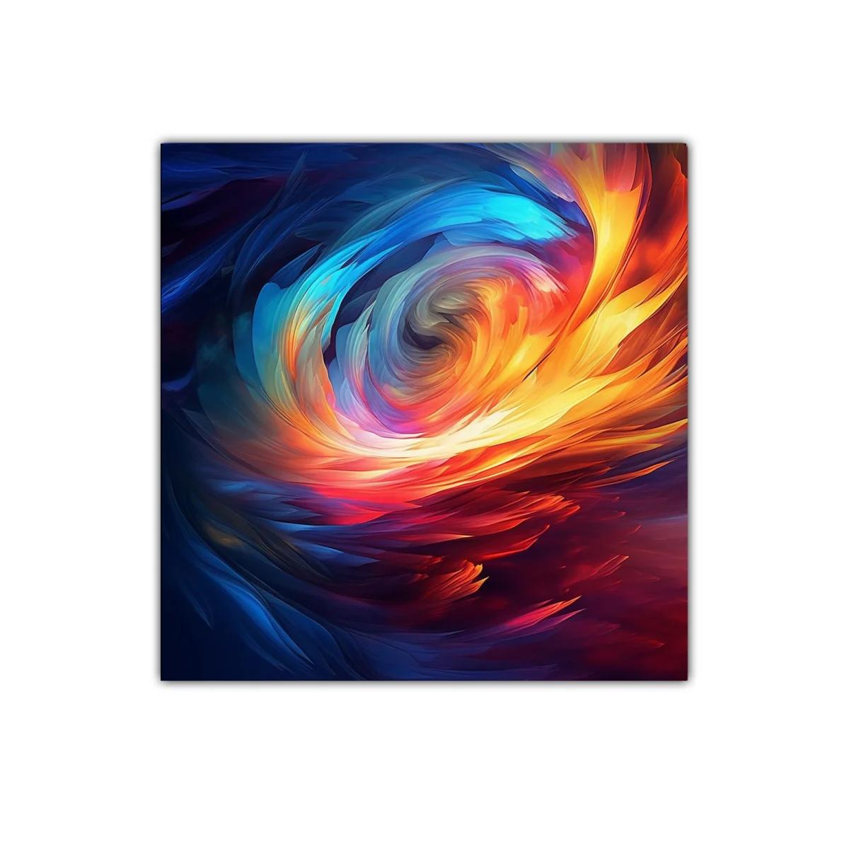 Cuadro abstracto remolino de colores vibrantes y energía dinámica — imagen principal