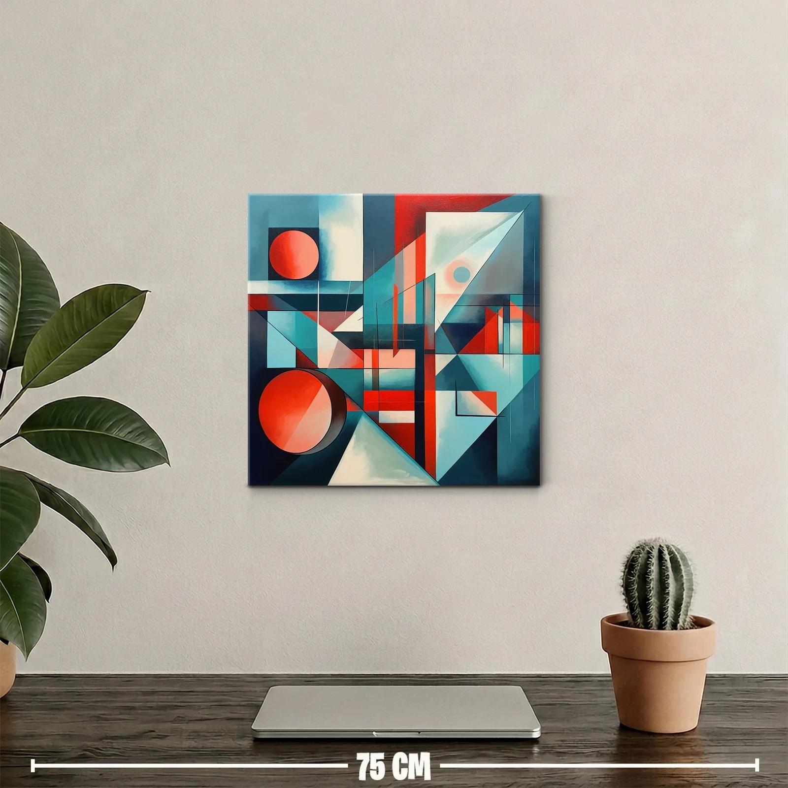 Composición geométrica con tonos vibrantes y contrastes — miniatura 2