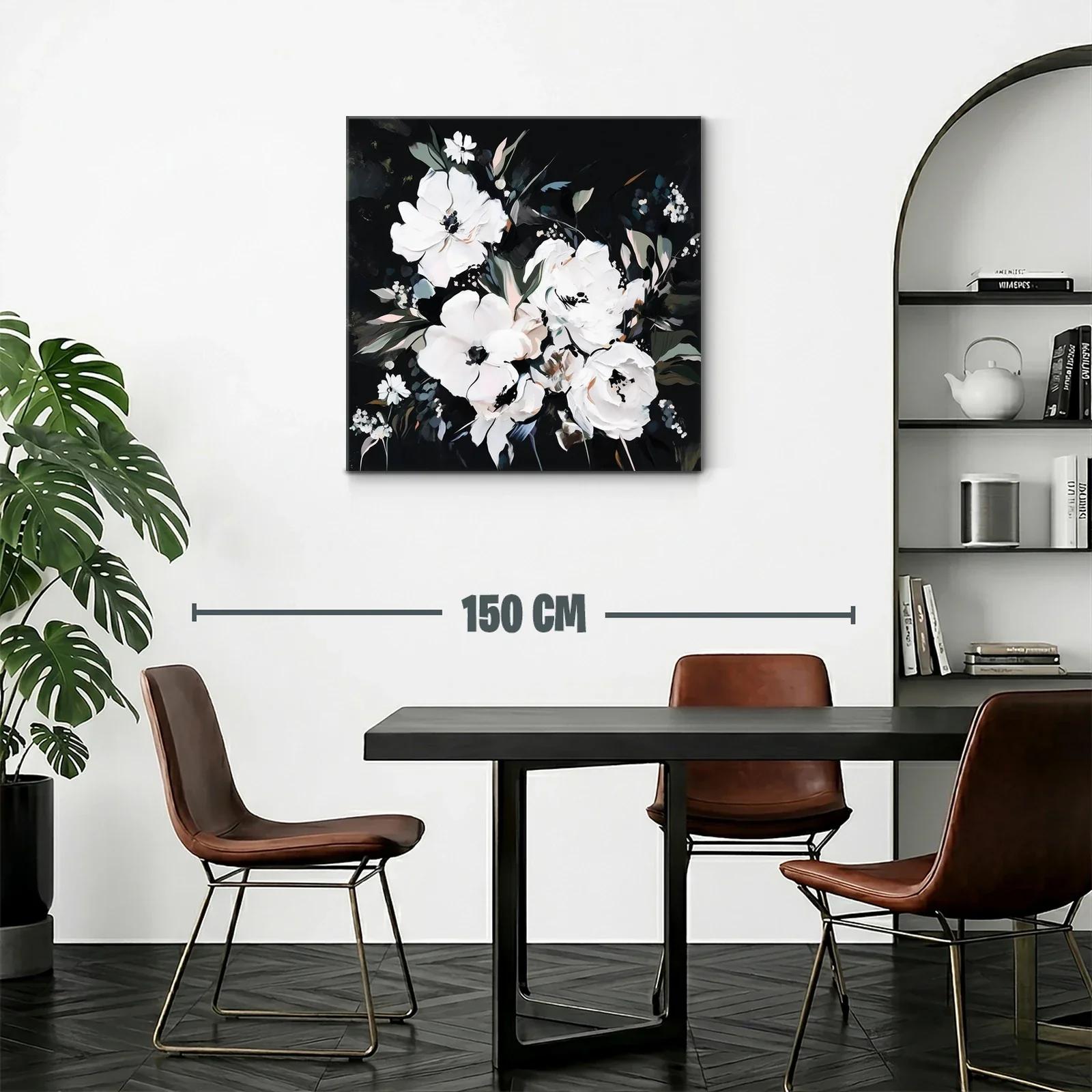 Elegancia floral en tonos blanco y negro — miniatura 2