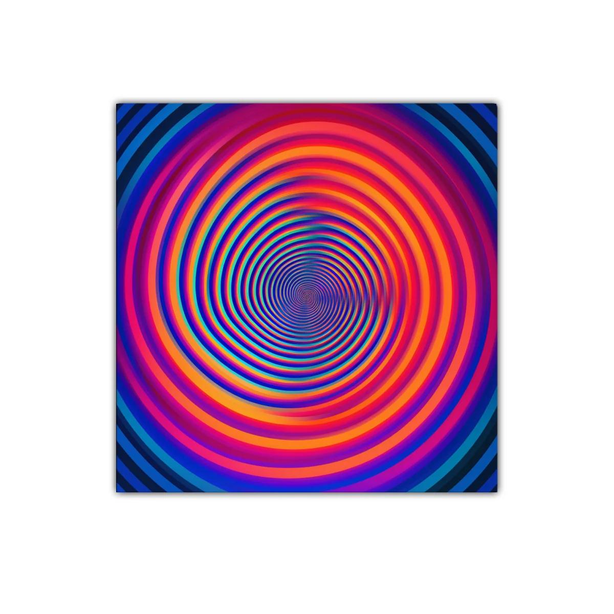 Cuadro abstracto espiral multicolor para decoración vibrante — miniatura 1