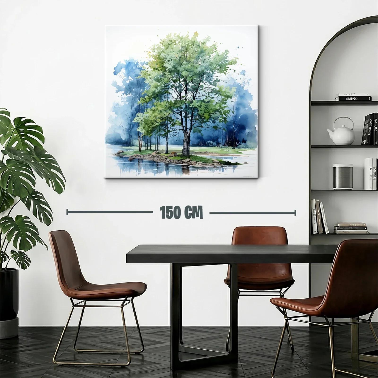 Serena composición natural con árbol y reflejo en agua — miniatura 2