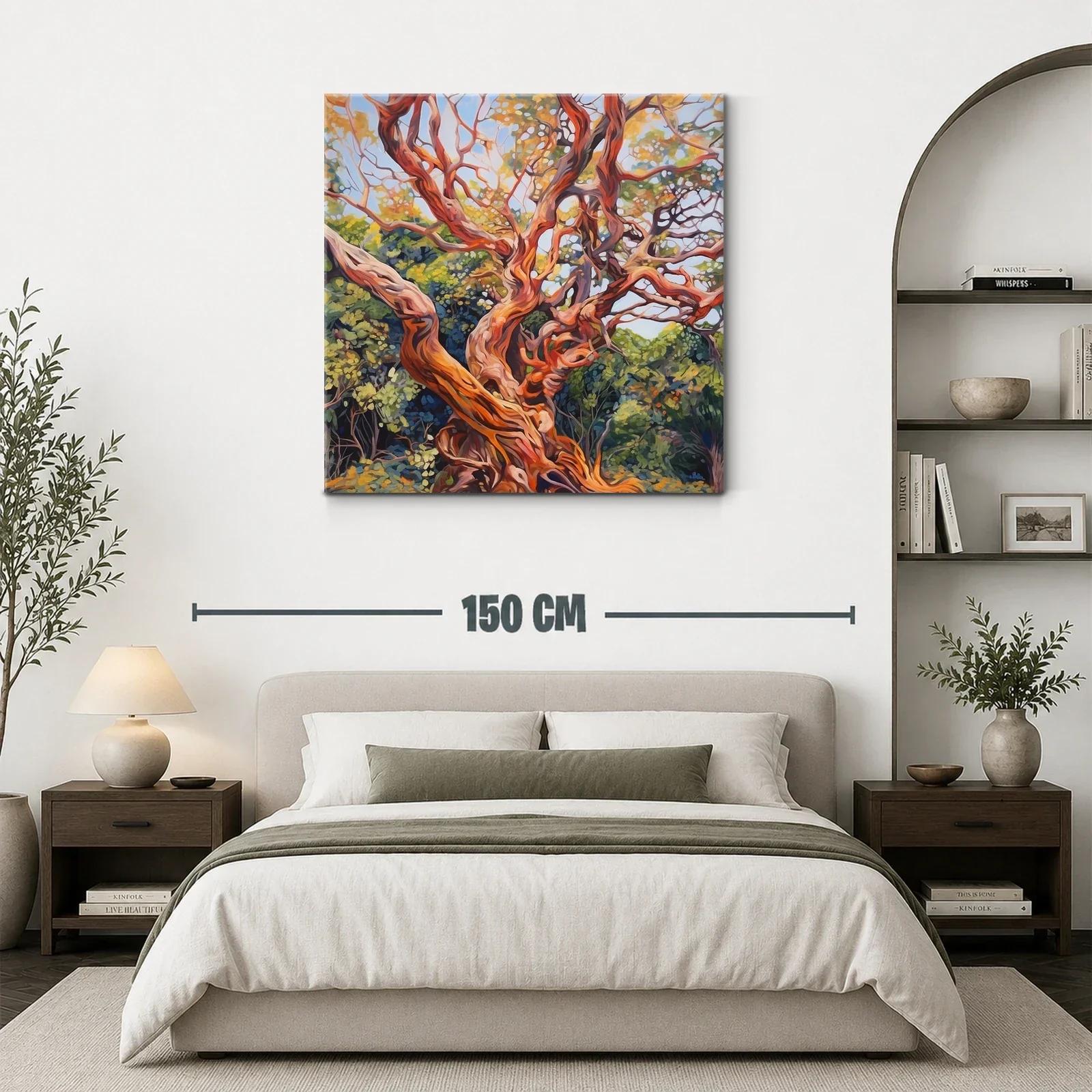 Árbol retorcido en tonos cálidos y naturaleza viva — miniatura 3