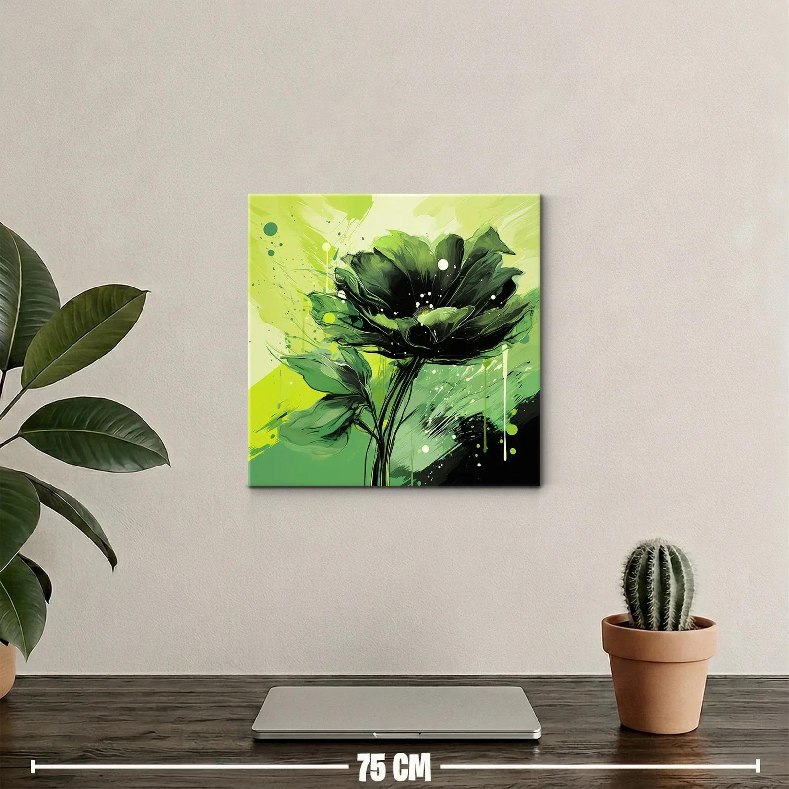 Flor vibrante en tonos verdes para ambiente natural — miniatura 2