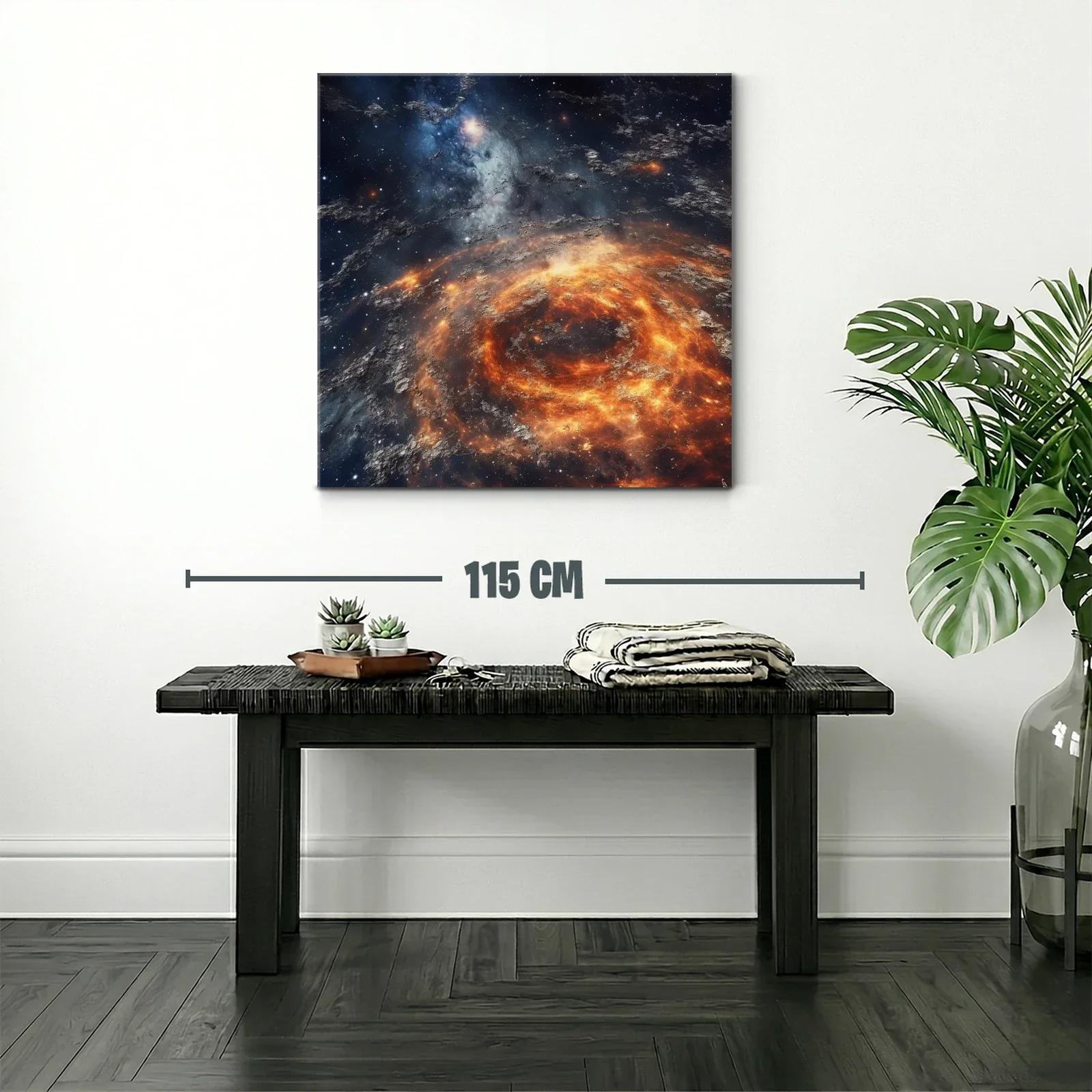 Galaxia en llamas con destellos cósmicos vibrantes — miniatura 2