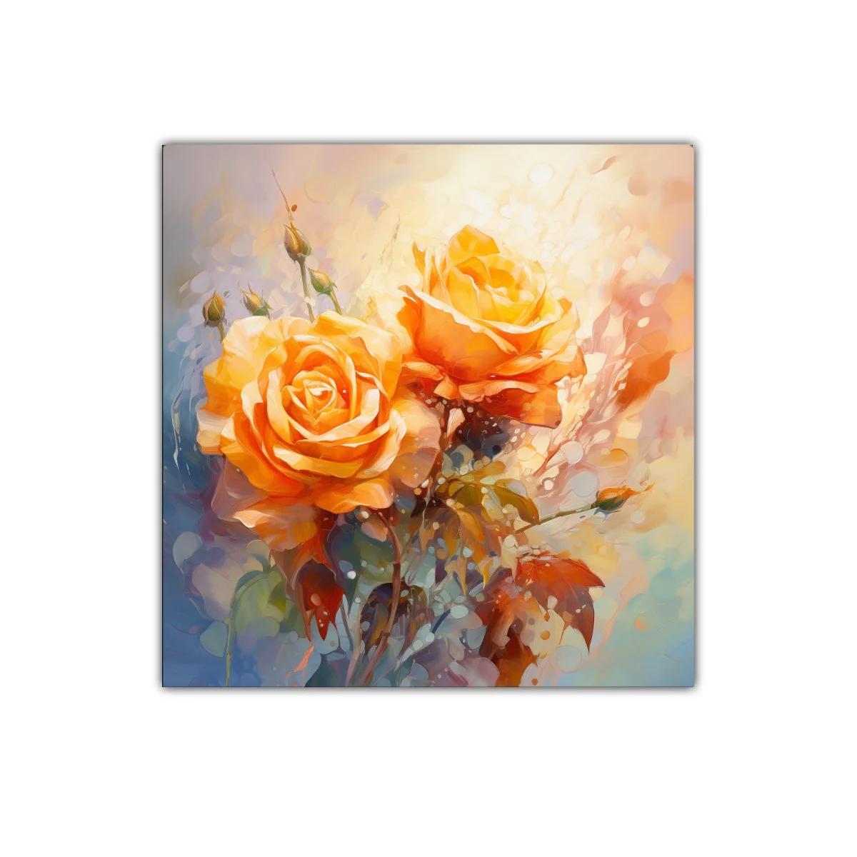 Rosas en tonos cálidos vibrantes para decoración elegante — miniatura 1