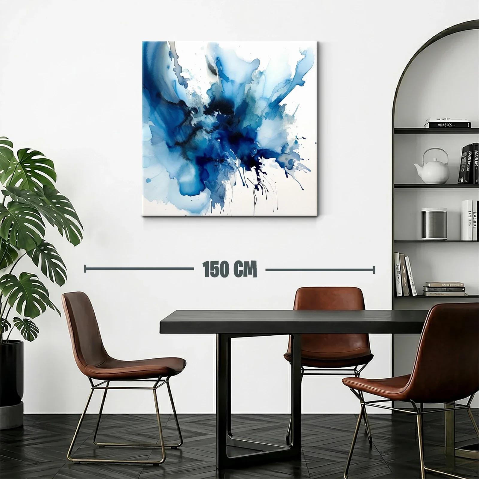Diseño abstracto en intensos tonos azules y blancos — miniatura 2