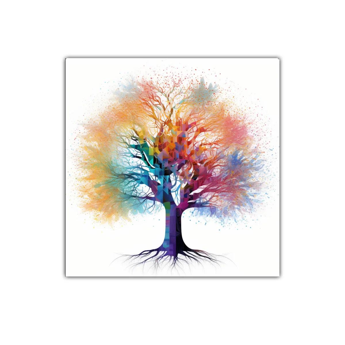 Árbol colorido con explosión de tonalidades vibrantes — imagen principal