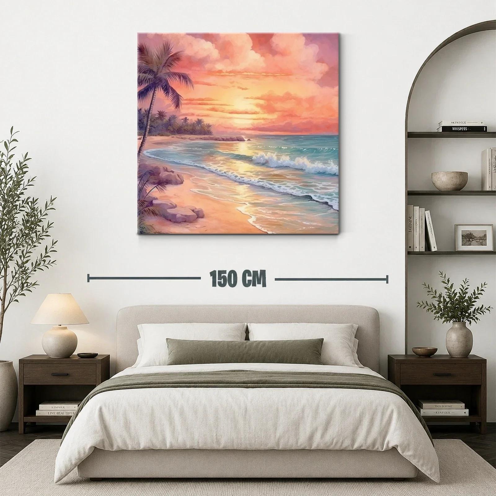 Atardecer Tropical con Palmera en Playa Serena — miniatura 3