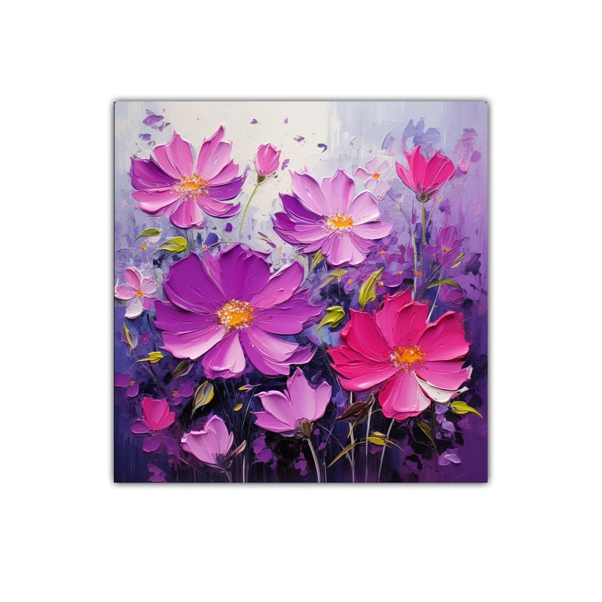 Cuadro floral con colores vibrantes y detalles delicados