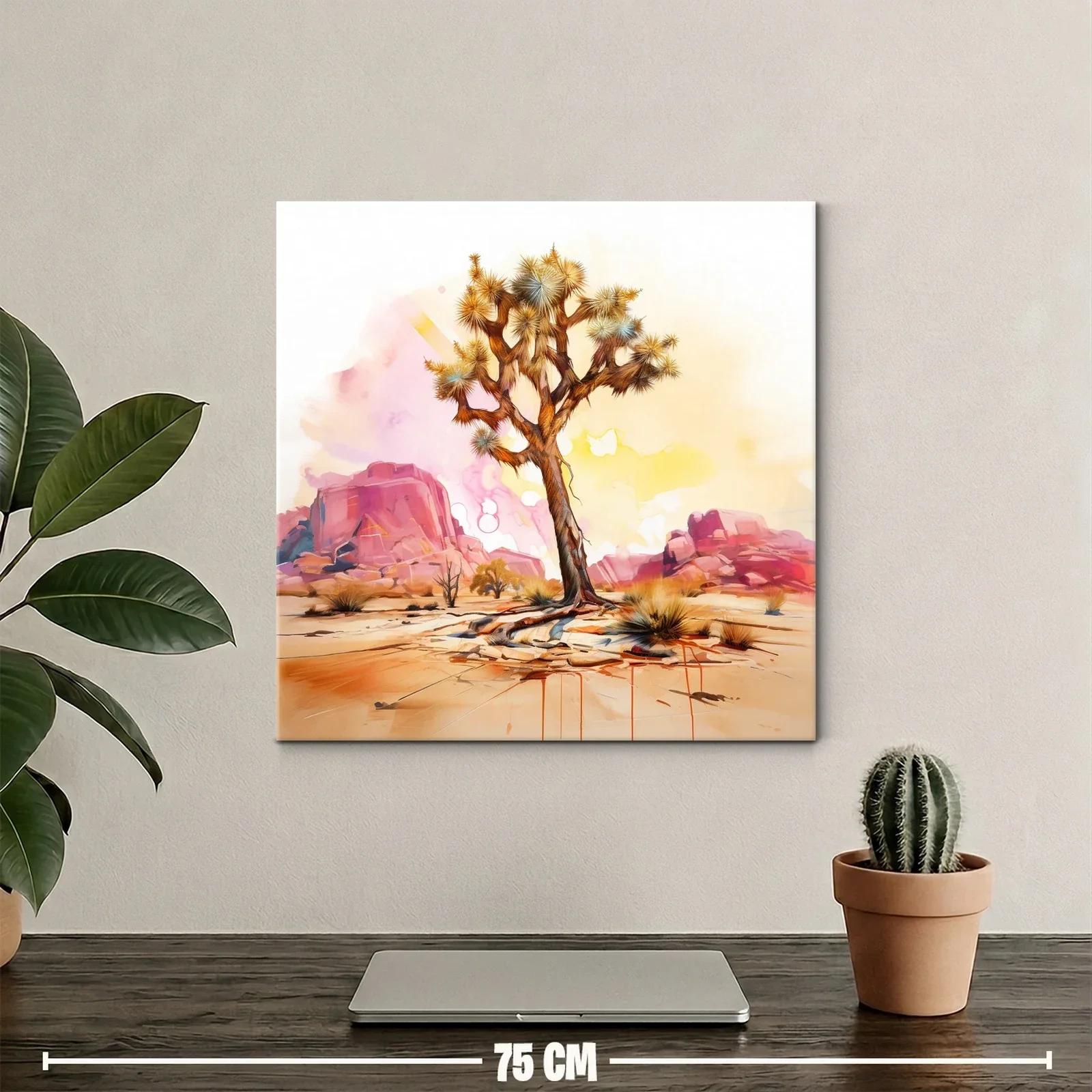 Árbol solitario en paisaje desértico cálido y vibrante — miniatura 2
