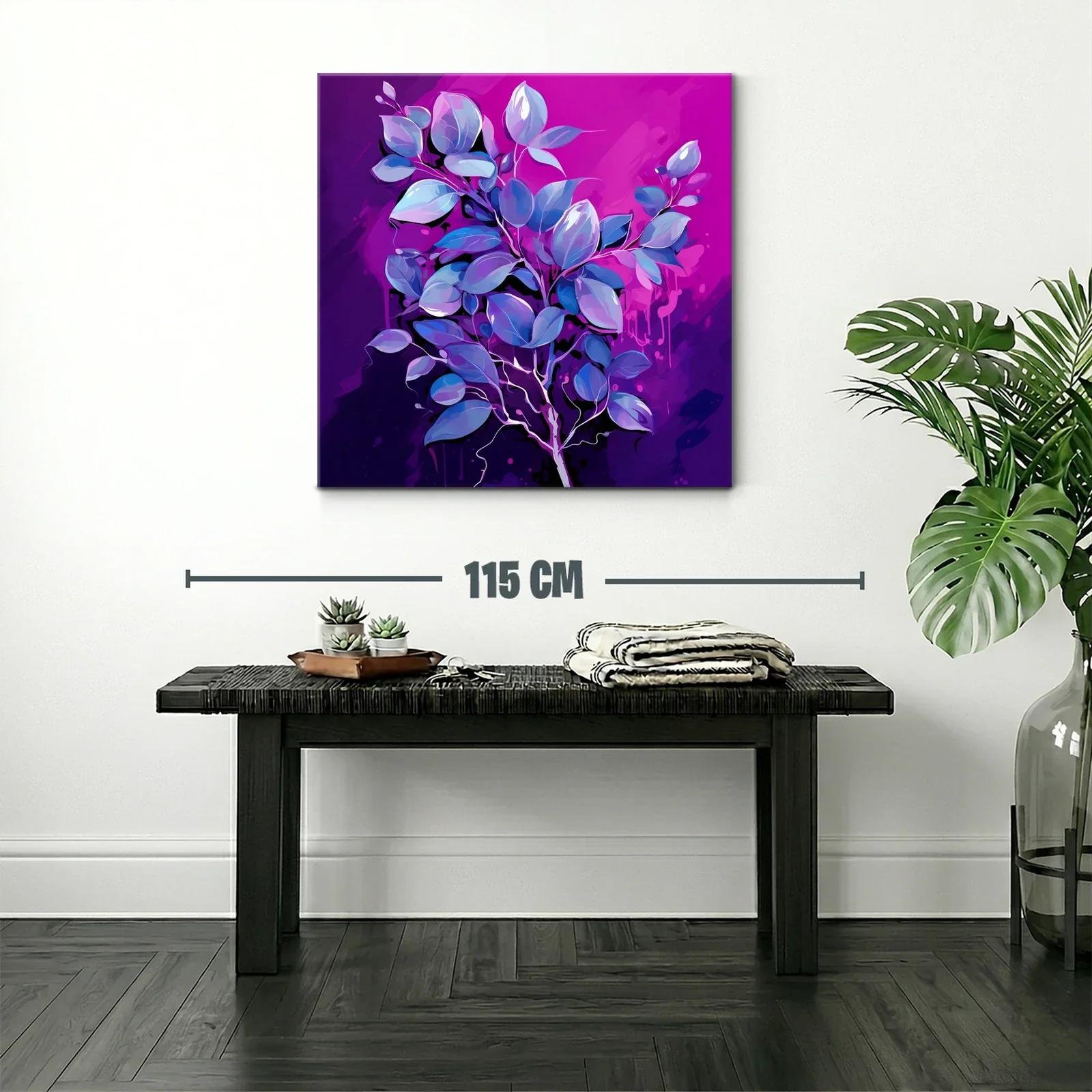 Elegante composición floral en tonos violetas y azules — miniatura 2