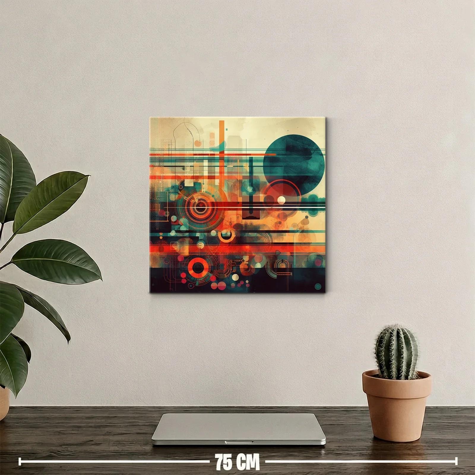 Composición abstracta geométrica con vibrantes contrastes — miniatura 2