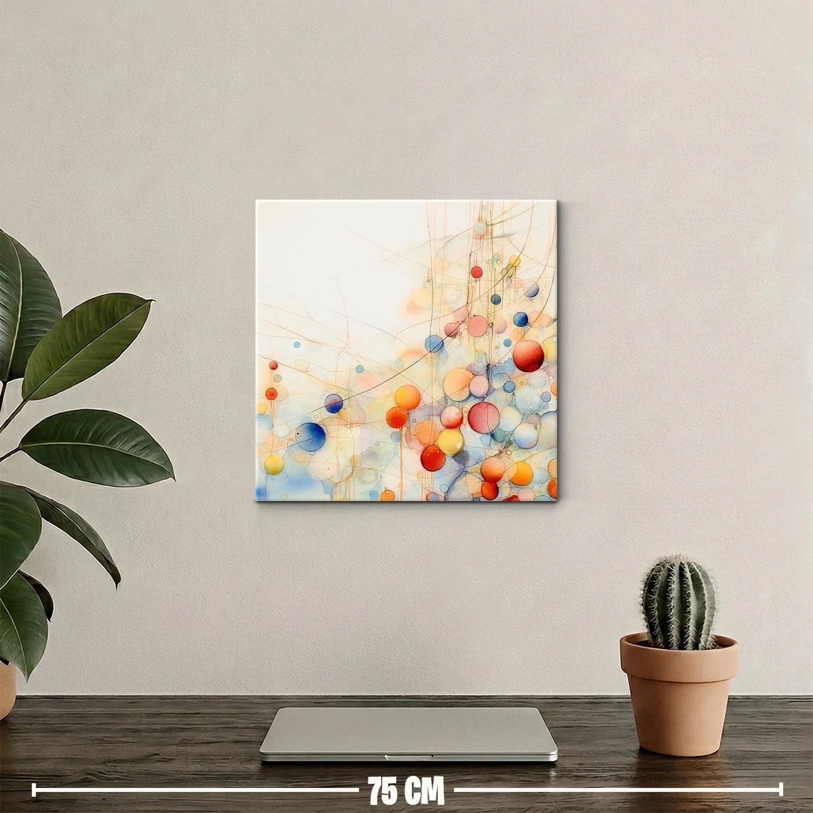 Composición abstracta de esferas en tonos cálidos y fríos — miniatura 2