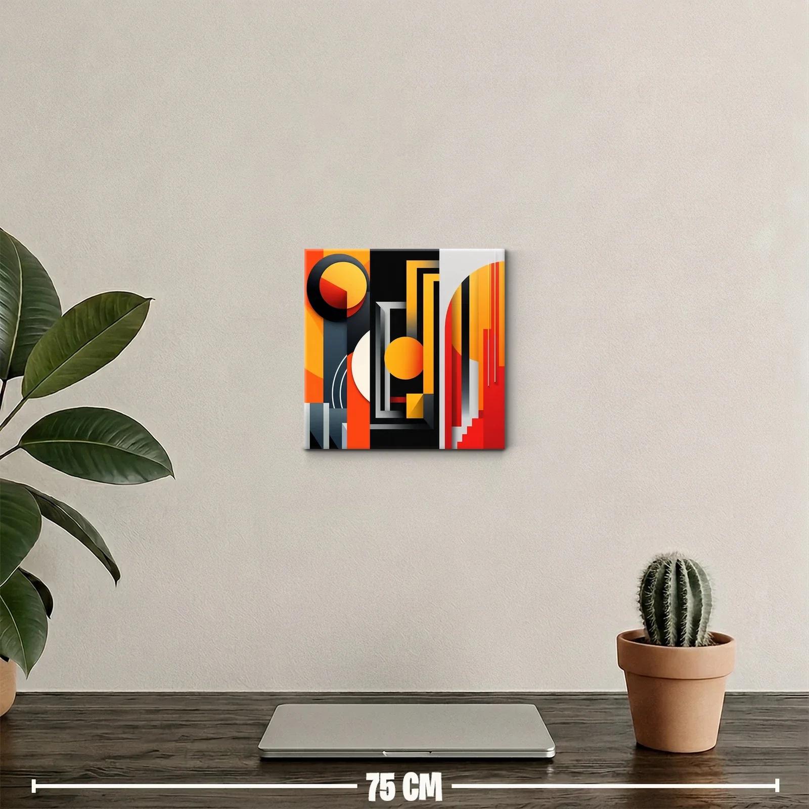 Composición geométrica vibrante con formas y colores intensos — miniatura 2