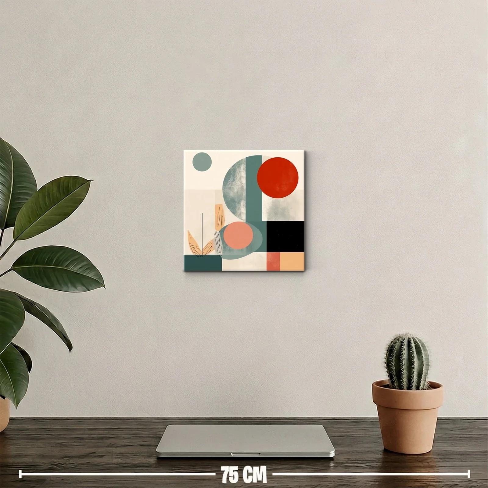 Composición abstracta con formas geométricas y tonos cálidos — miniatura 2