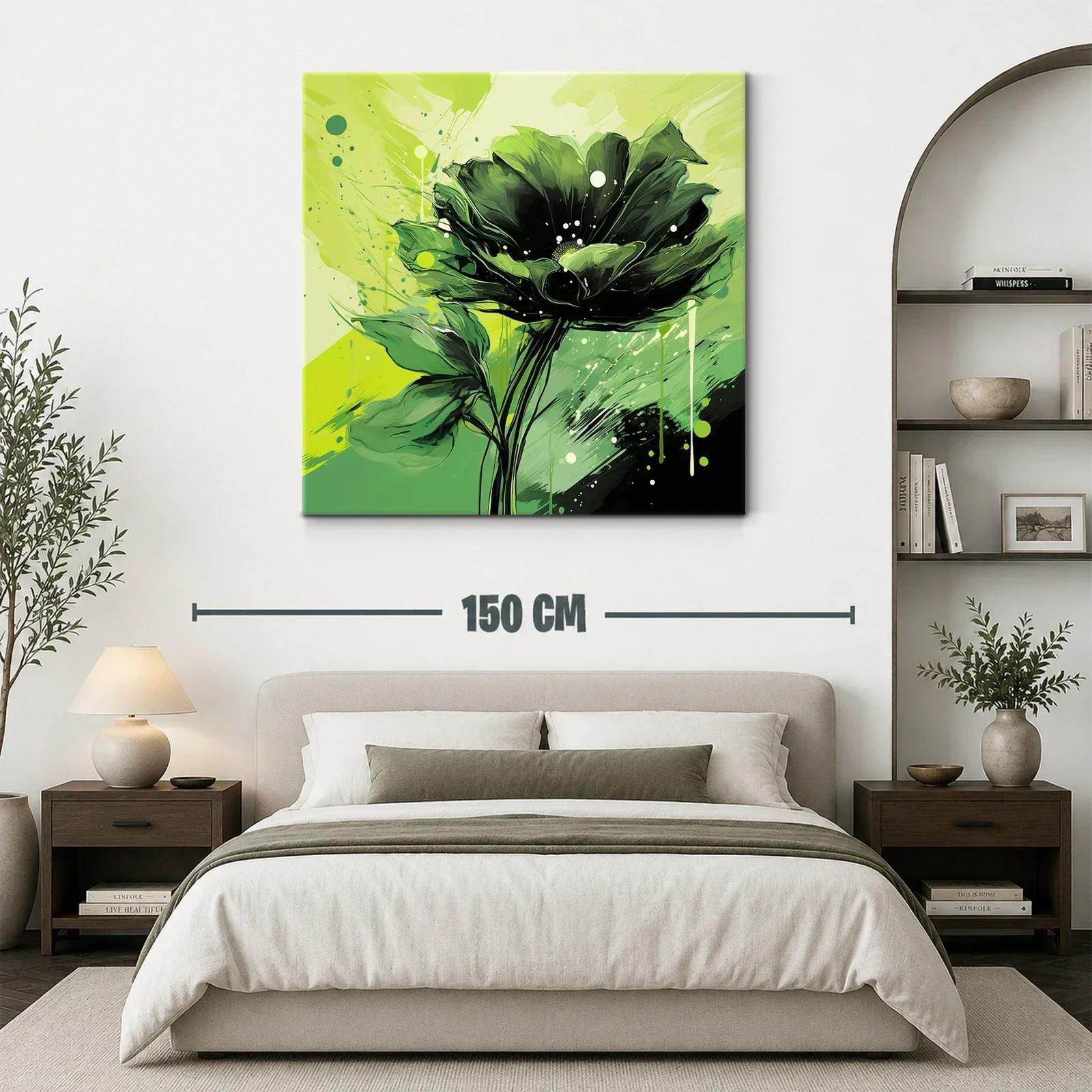 Flor vibrante en tonos verdes para ambiente natural — miniatura 3