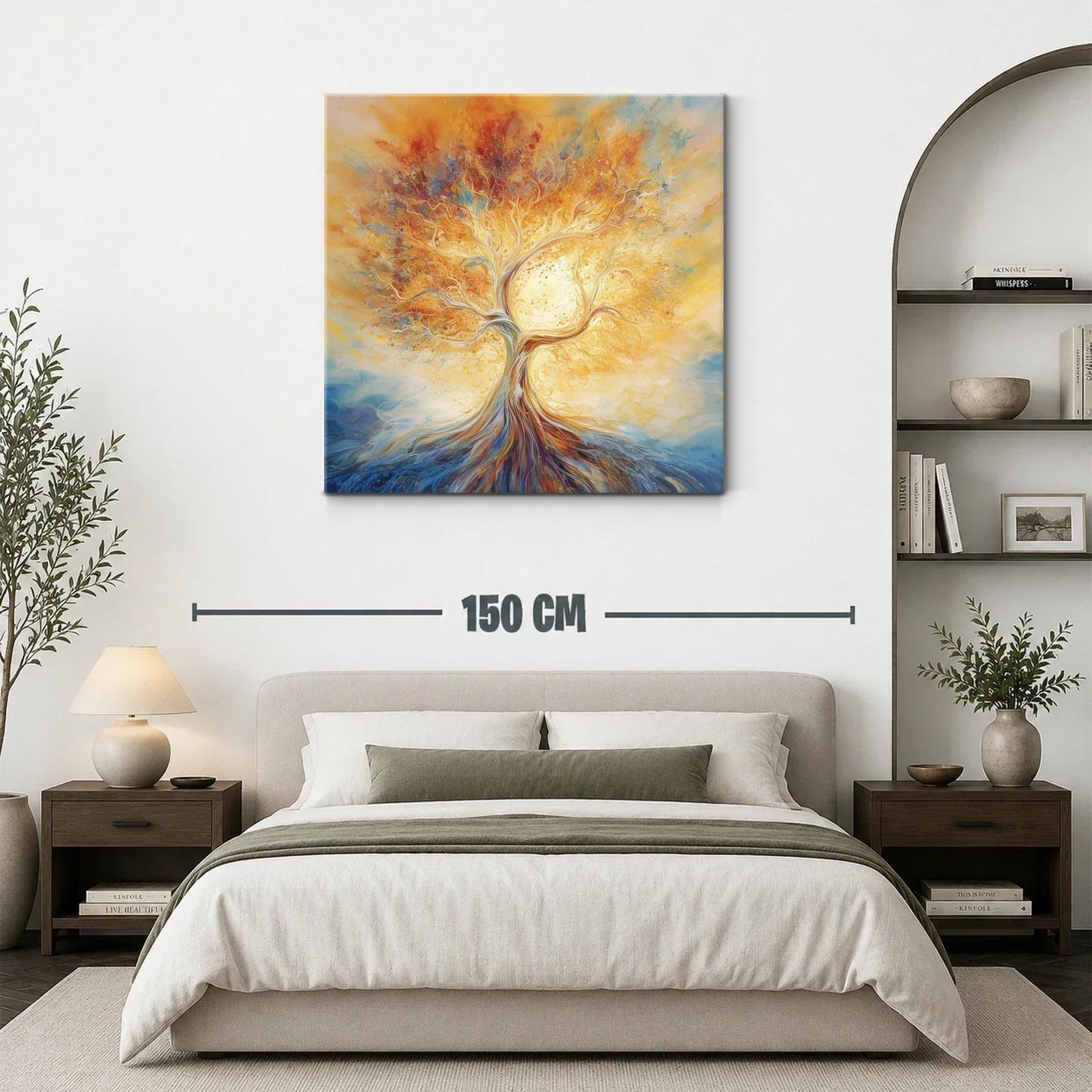 Árbol de luz y energía en tonos cálidos y azules — miniatura 3