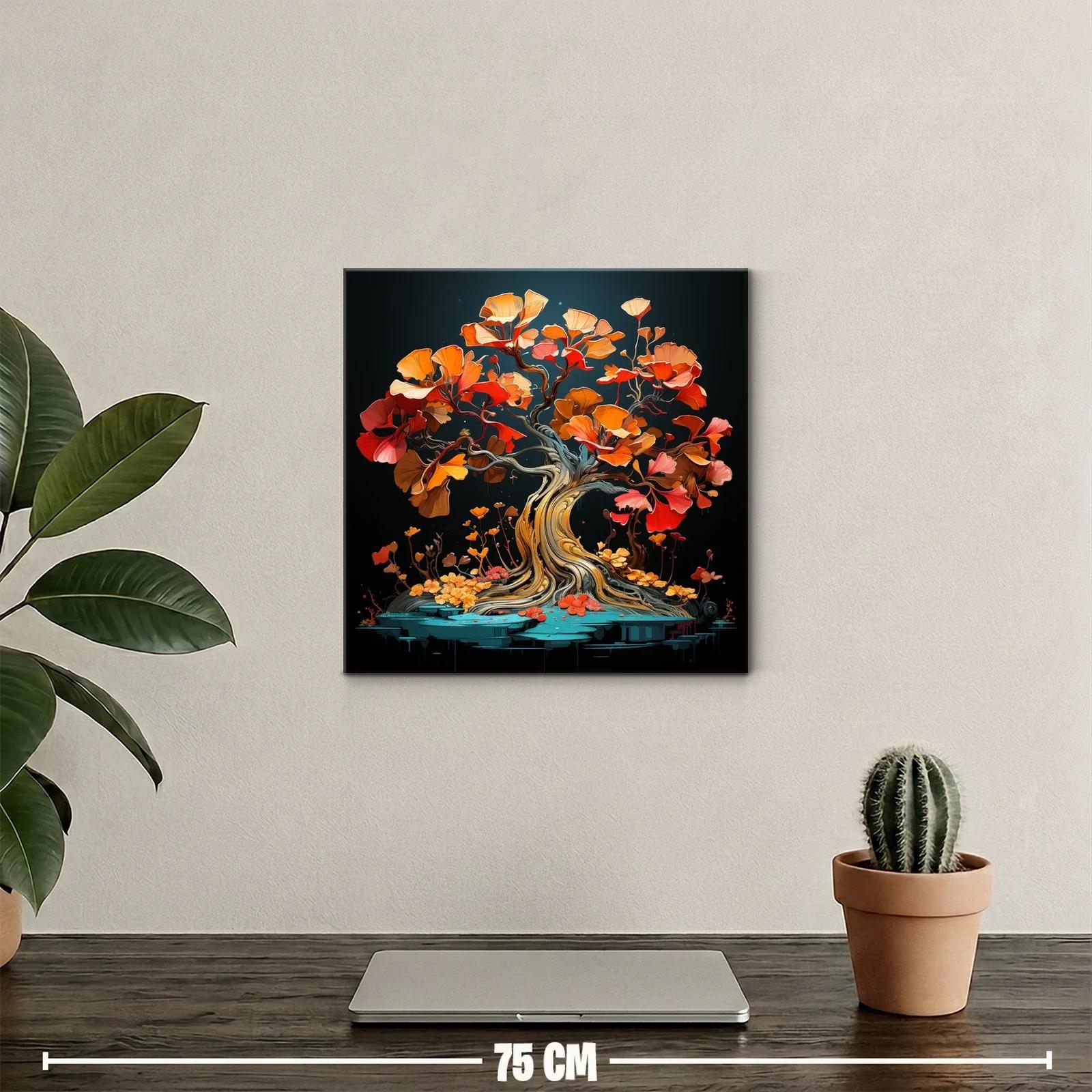 Árbol mágico con hojas en tonos cálidos y vibrantes — miniatura 2