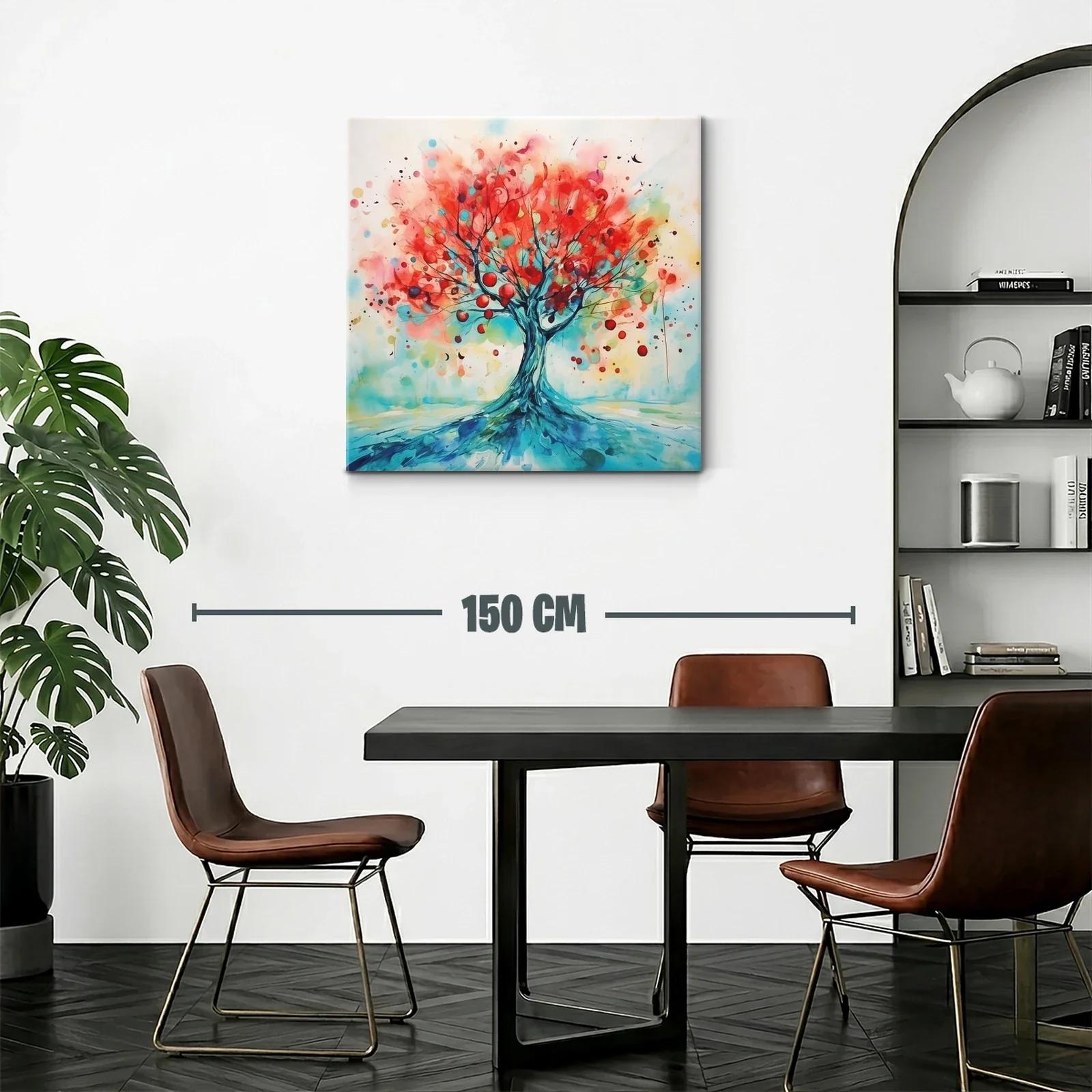 Árbol vibrante en tonos cálidos y fríos — miniatura 2