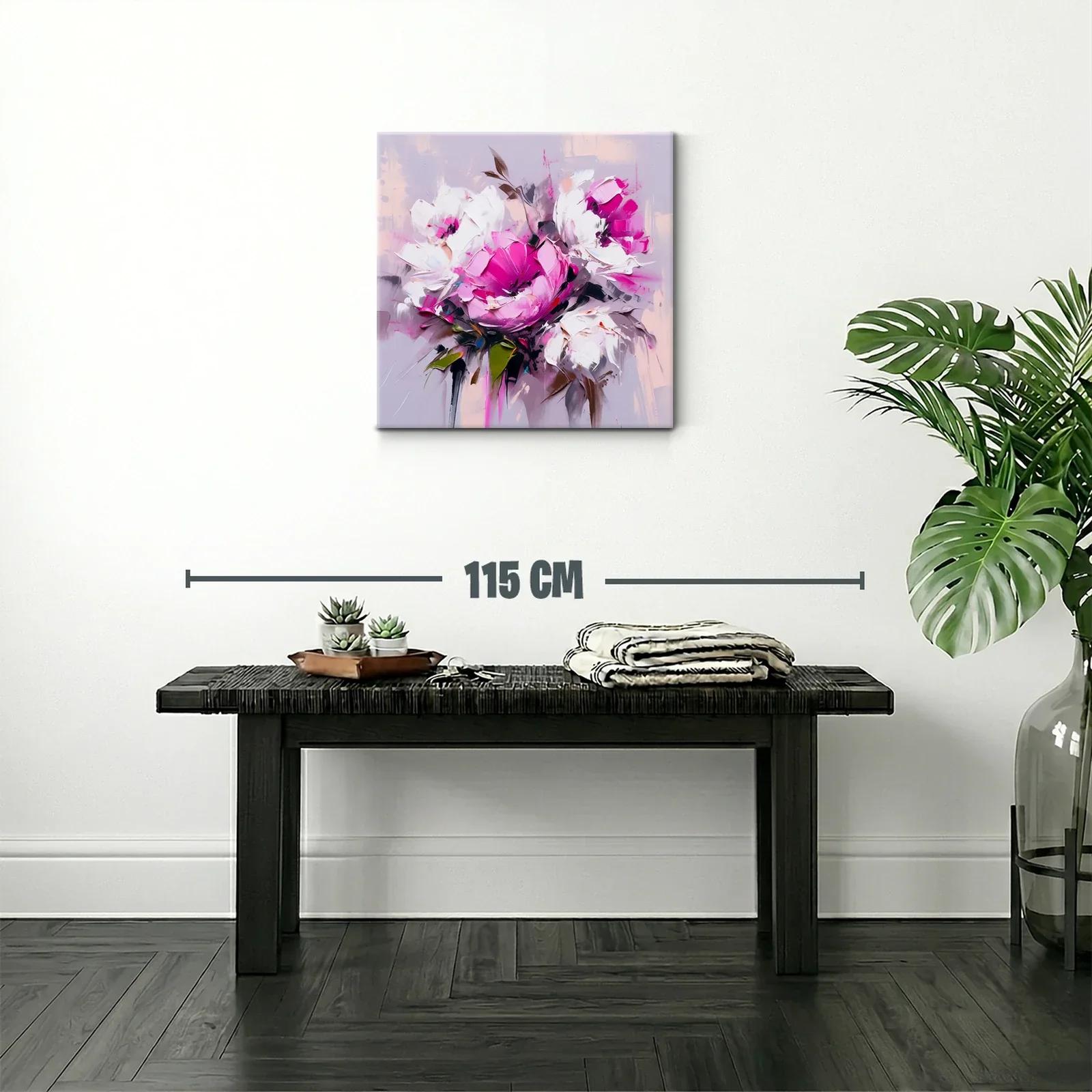Flores vibrantes en tonos rosa y blanco con fondo suave — miniatura 2