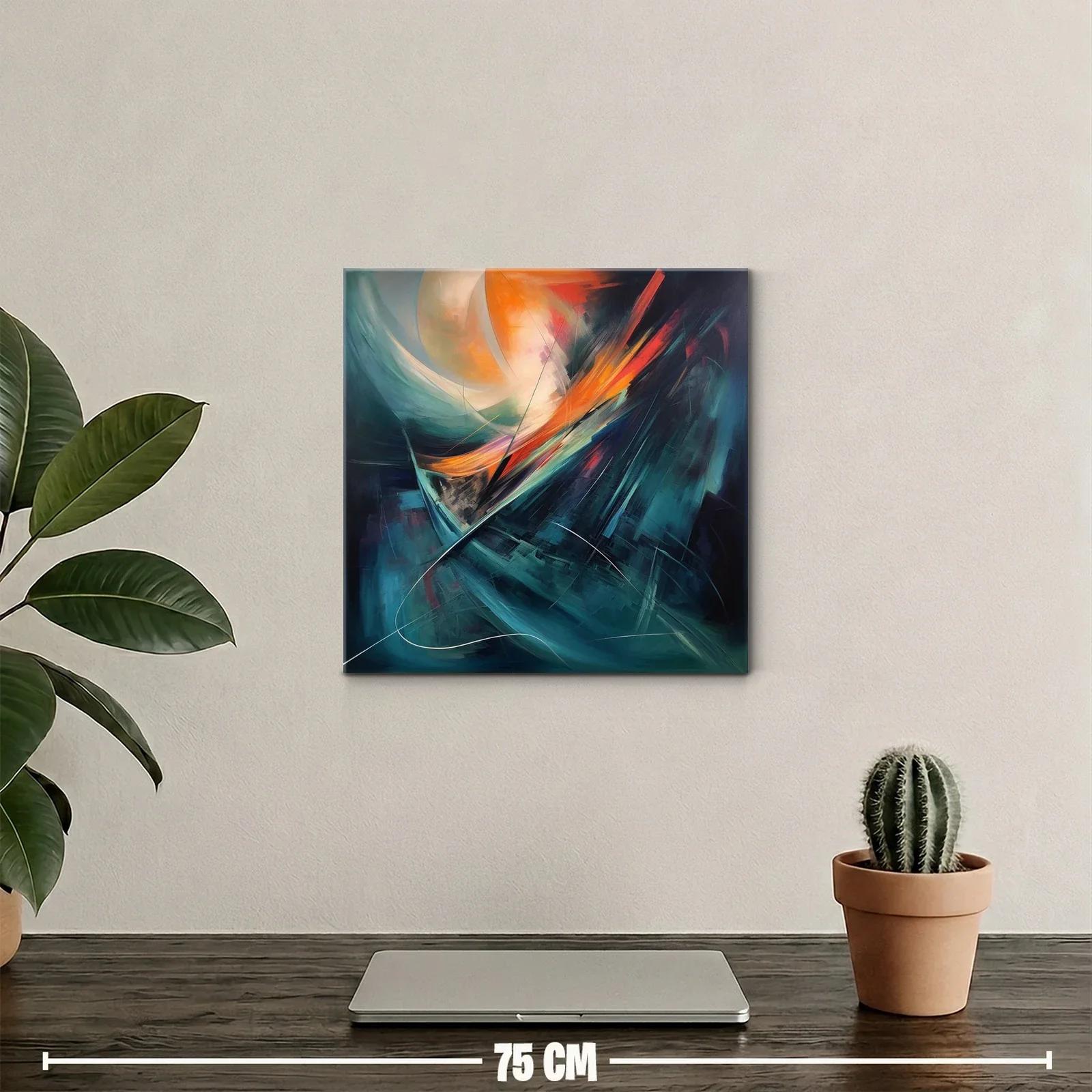 Composición abstracta con tonos vibrantes y profundidad dinámica — miniatura 2