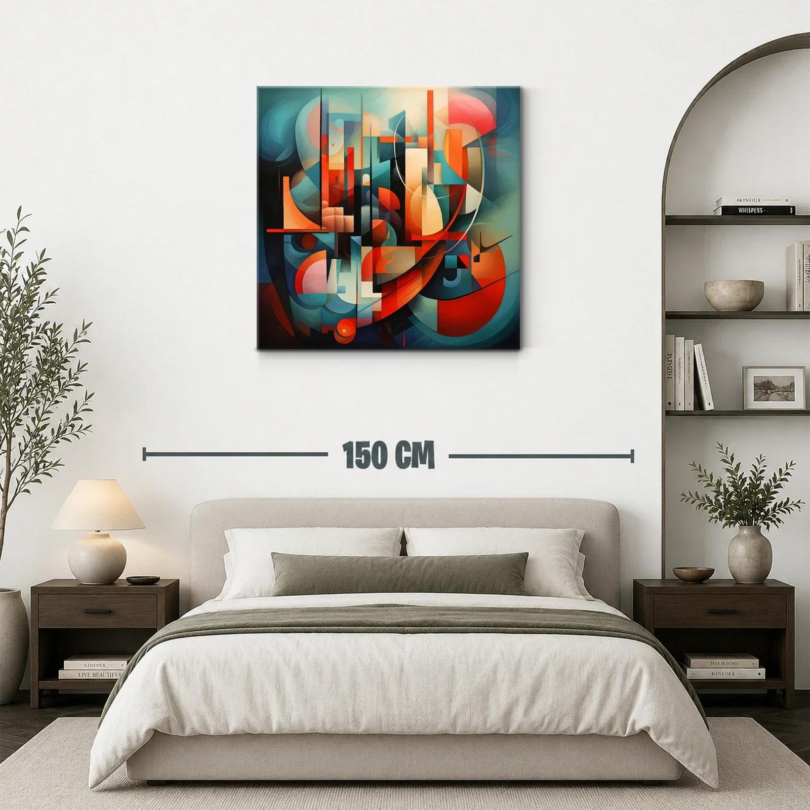 Composición abstracta con formas geométricas en tonos vivos — miniatura 3