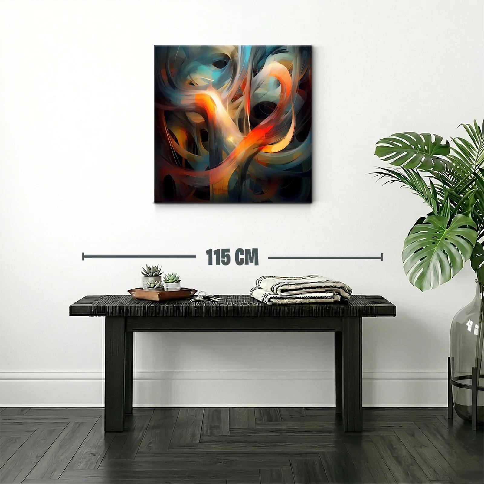 Movimiento abstracto en tonos cálidos y fríos — miniatura 2