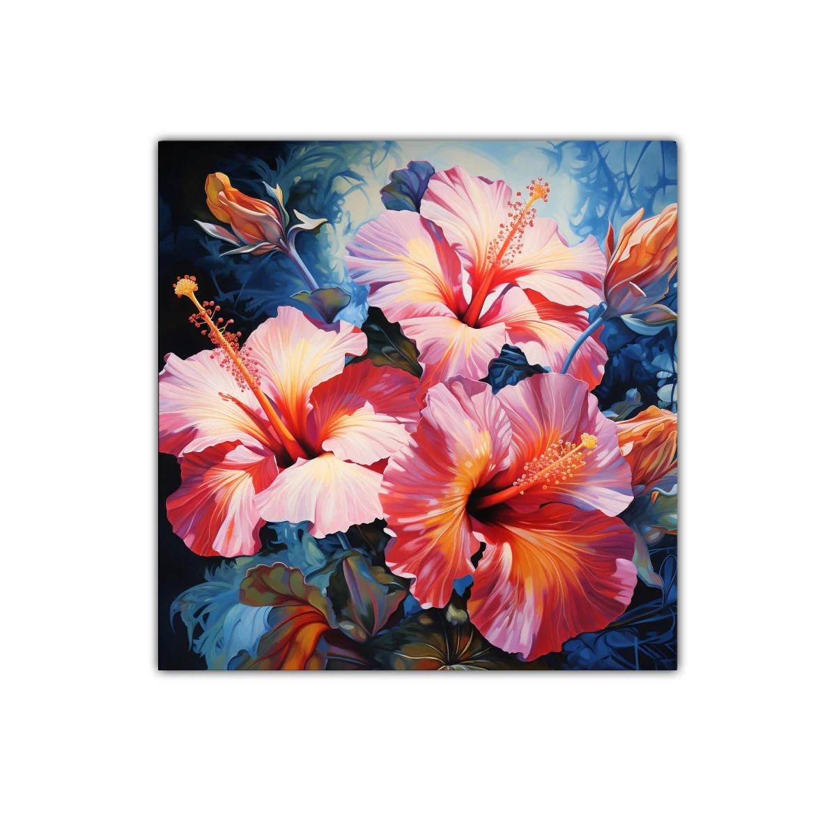 Impresionante cuadro de flores exóticas vibrantes y detalladas — miniatura 1