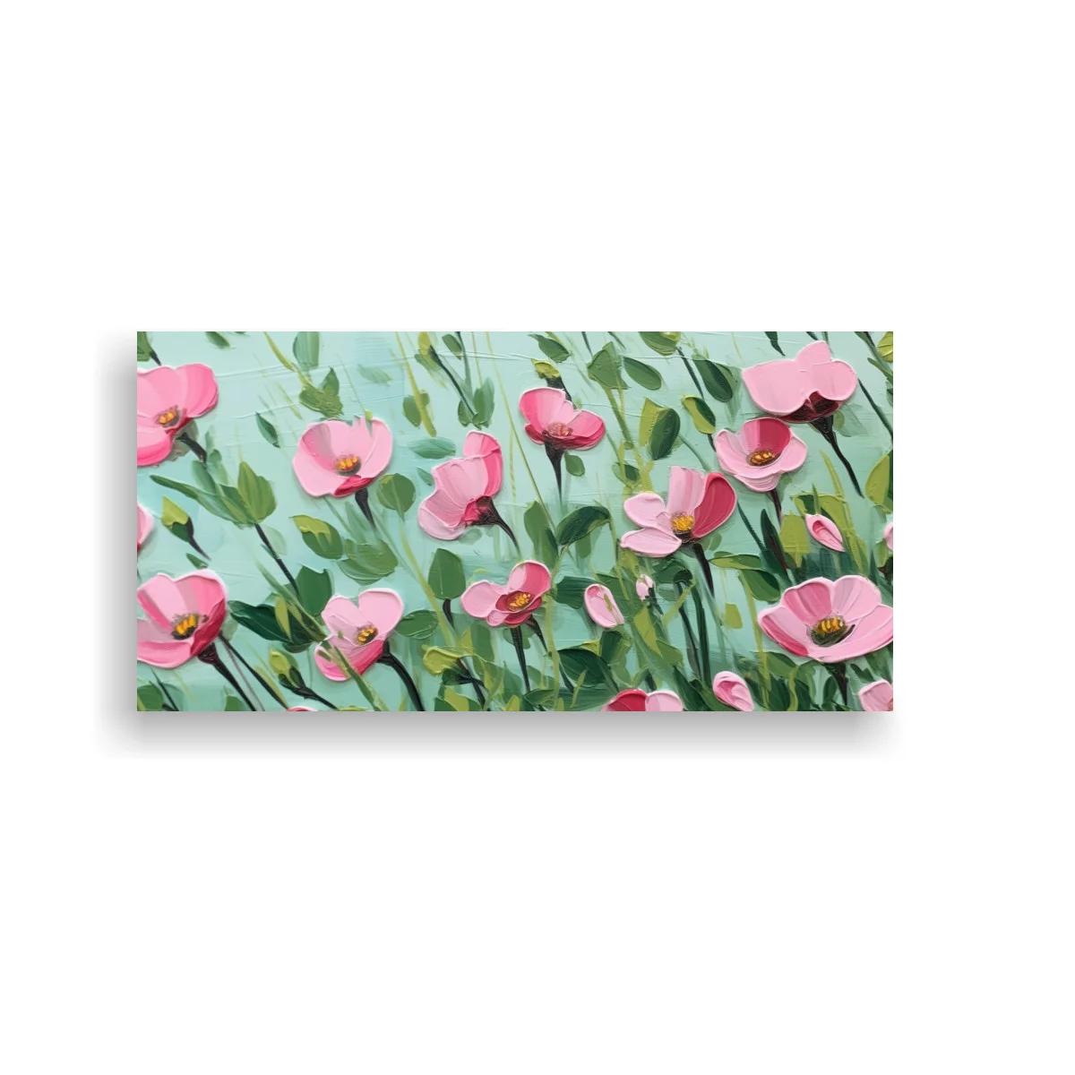 Cuadro flores rosas silvestres con centros oscuros y detalles — imagen principal
