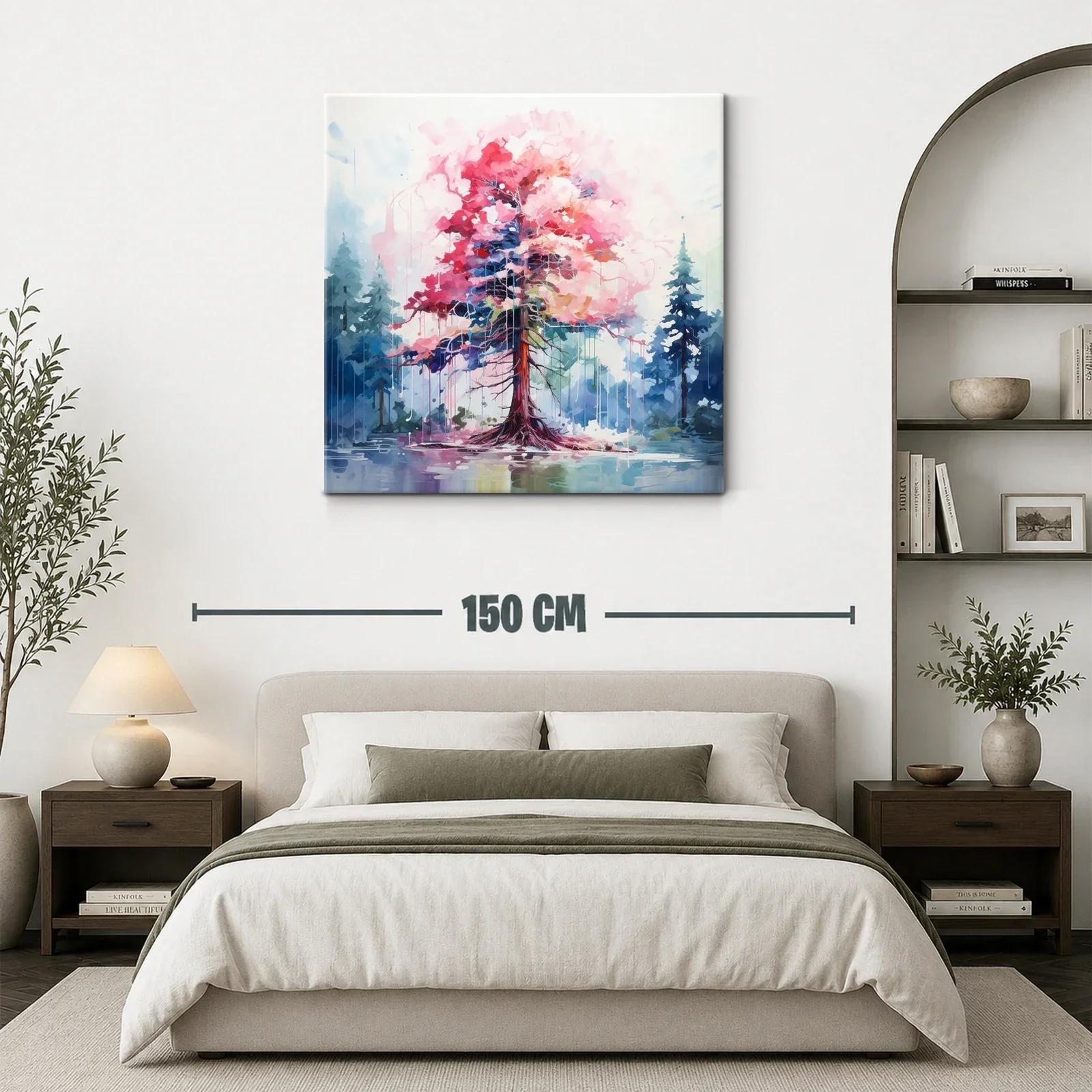 Árbol en tonos vibrantes que transforma el paisaje natural — miniatura 3