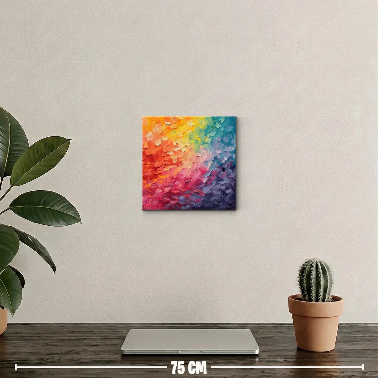 Cuadro abstracto con vibrantes tonos multicolor para decoración — miniatura 2