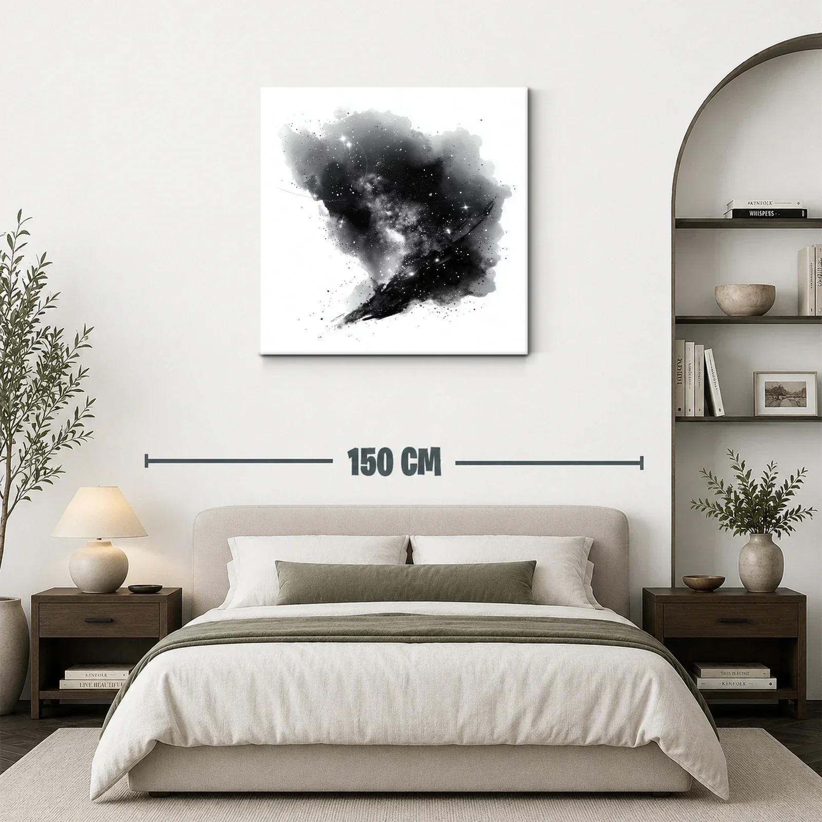 Impresión abstracta del cosmos en negro y blanco — miniatura 3
