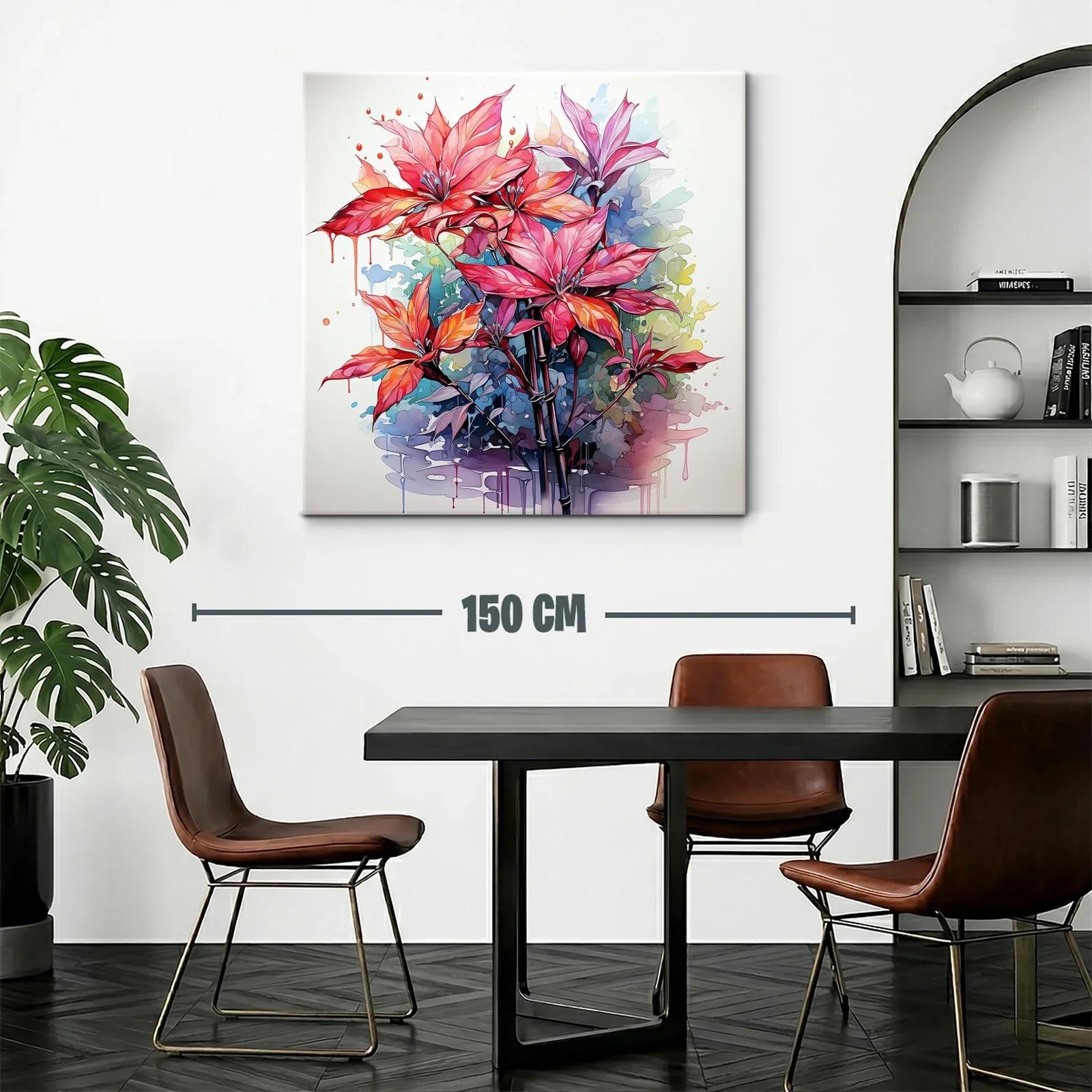 Flores vibrantes con tonos rojos y lilas detalles — miniatura 2