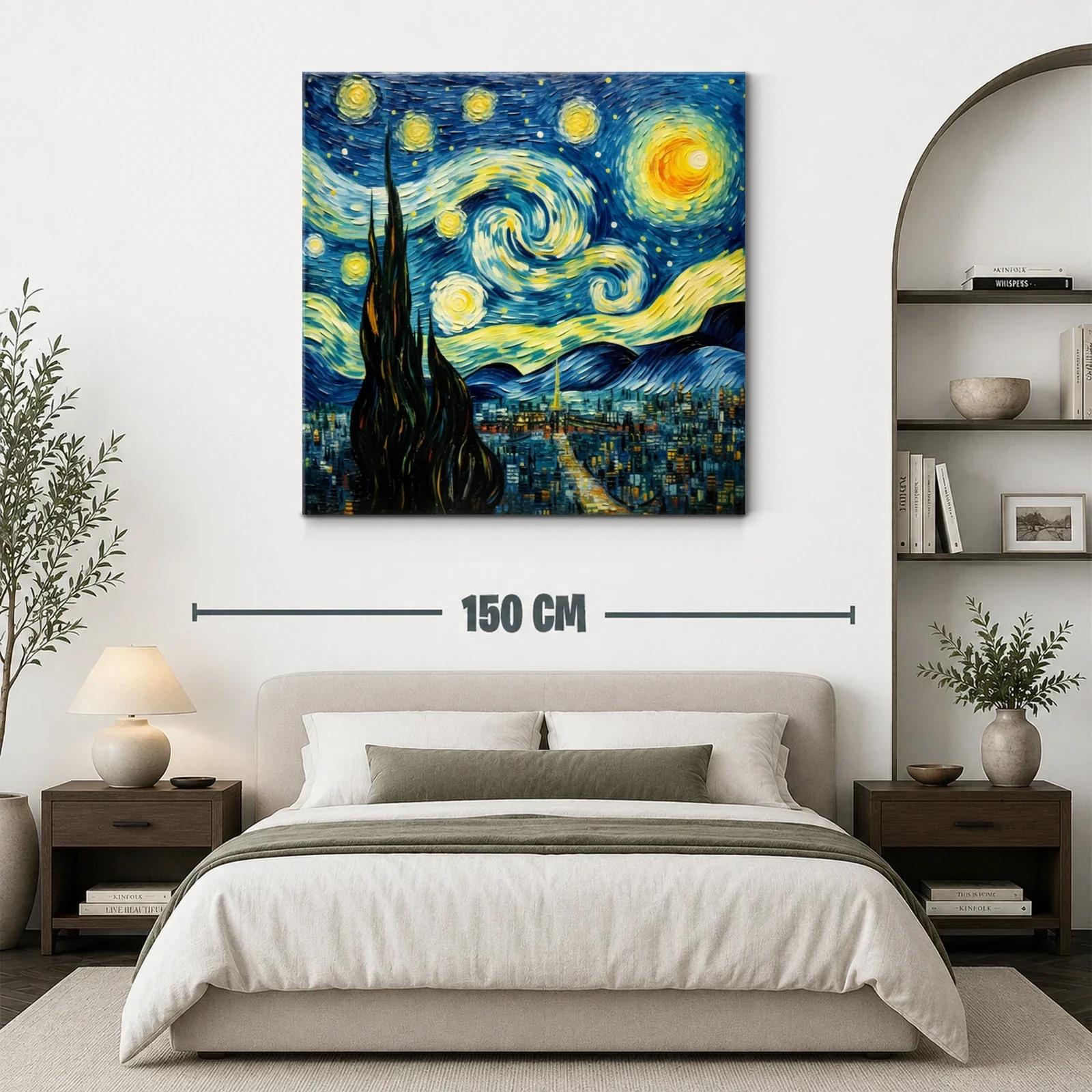 Cielo nocturno vibrante con espirales luminosas y estrellas — miniatura 3