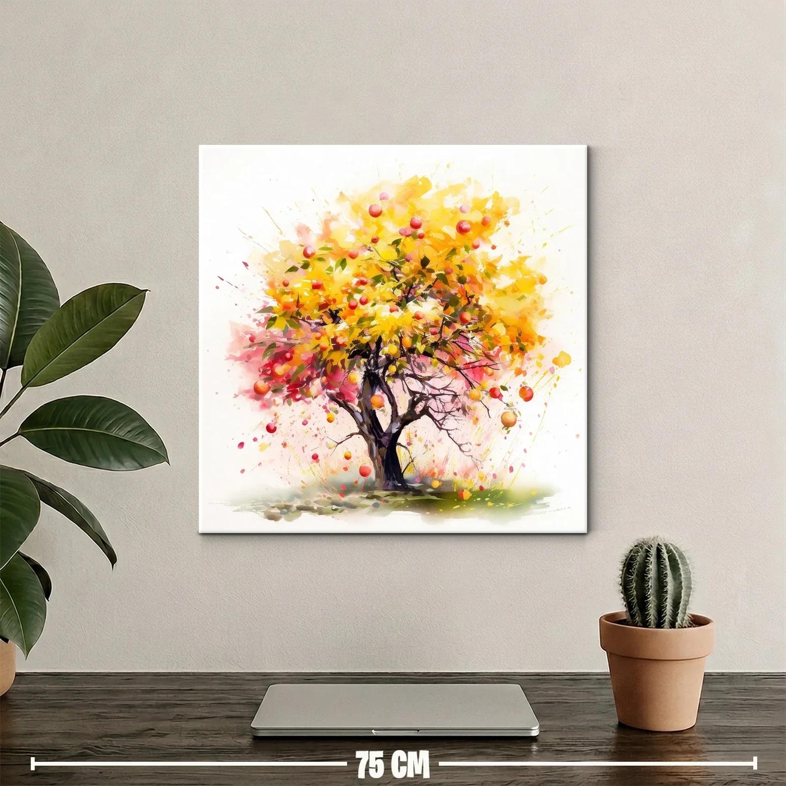 Árbol vibrante con frutos rojos y hojas doradas — miniatura 2