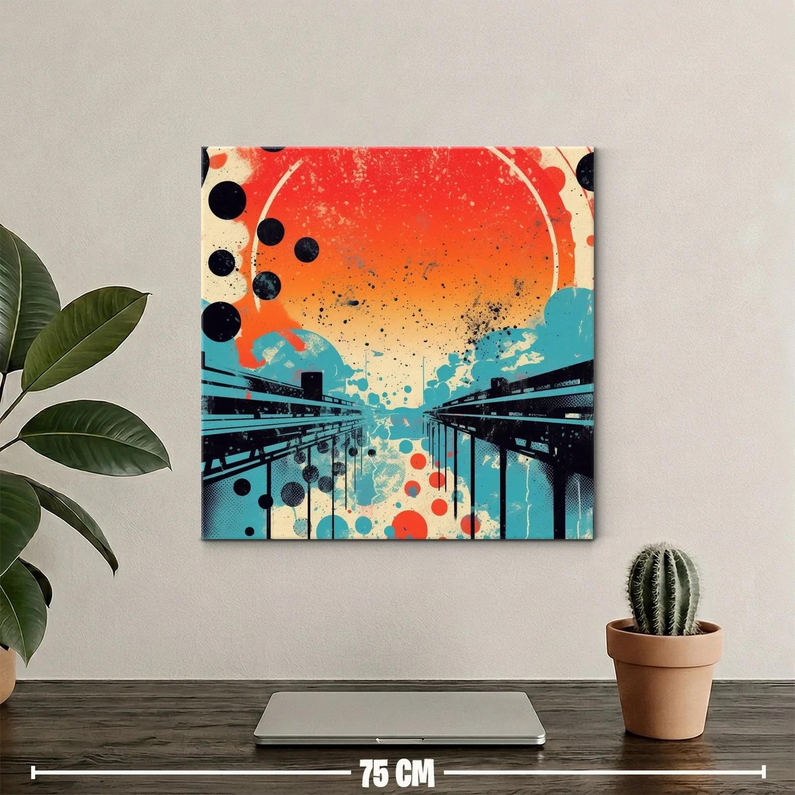 Composición abstracta con círculos y líneas dinámicas — miniatura 2