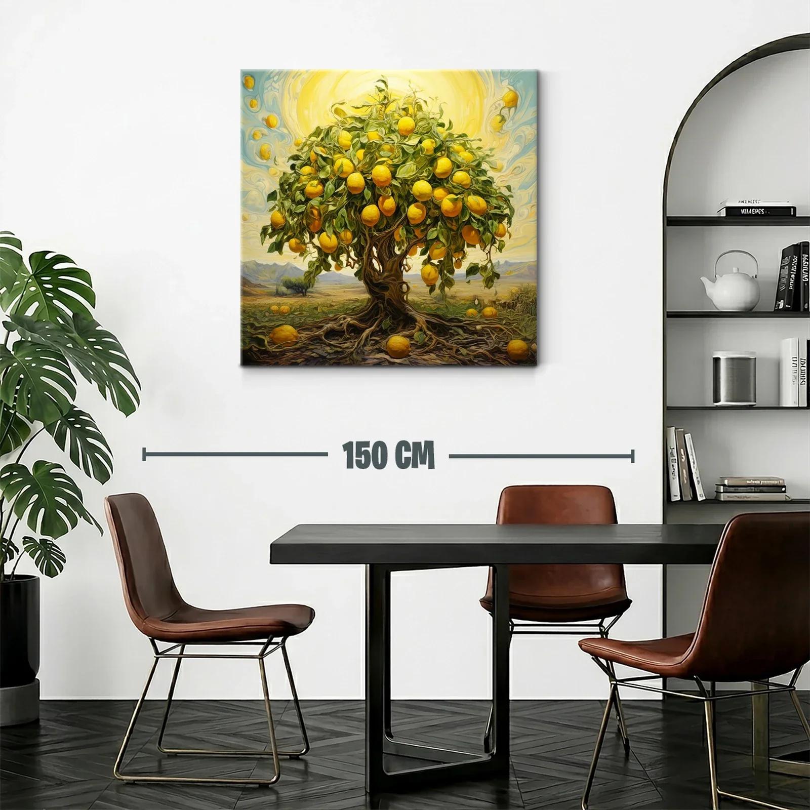 Árbol frutal irradiando frescura y vitalidad amarilla — miniatura 2