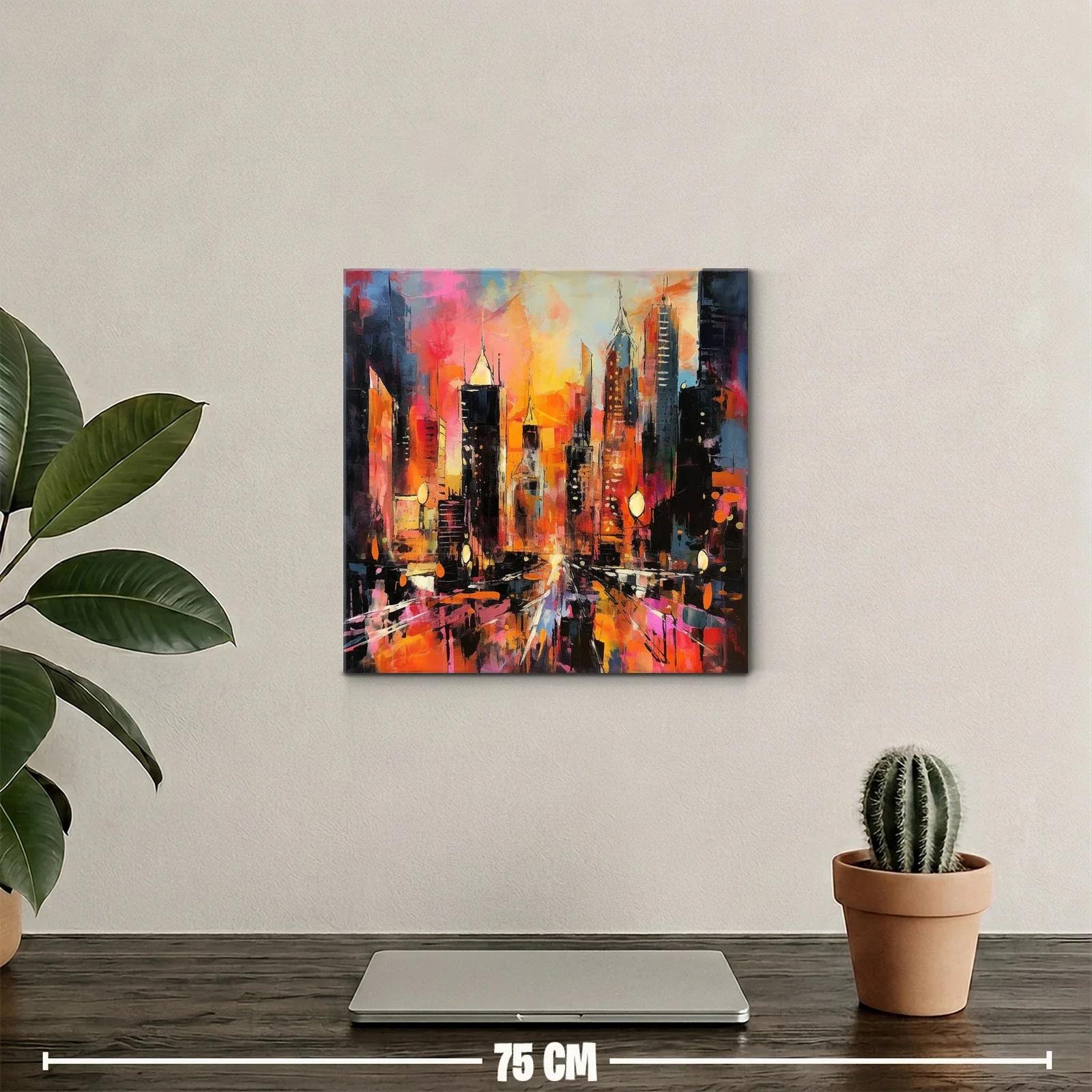 Atardecer vibrante en ciudad moderna llena de energía — miniatura 2