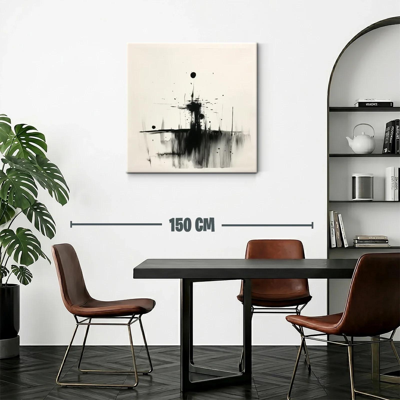 Composición abstracta en blanco y negro contemporánea — miniatura 2