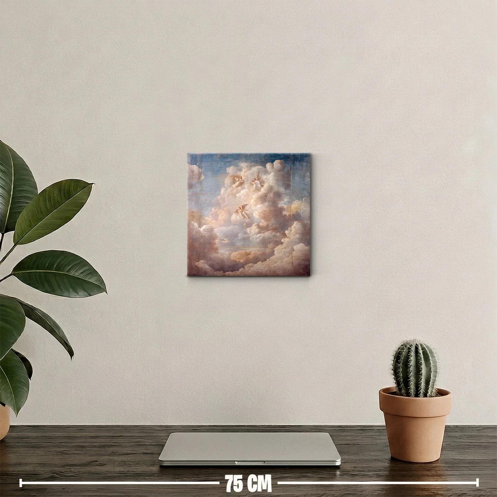 Cuadro decorativo con ángeles entre nubes celestiales — miniatura 2