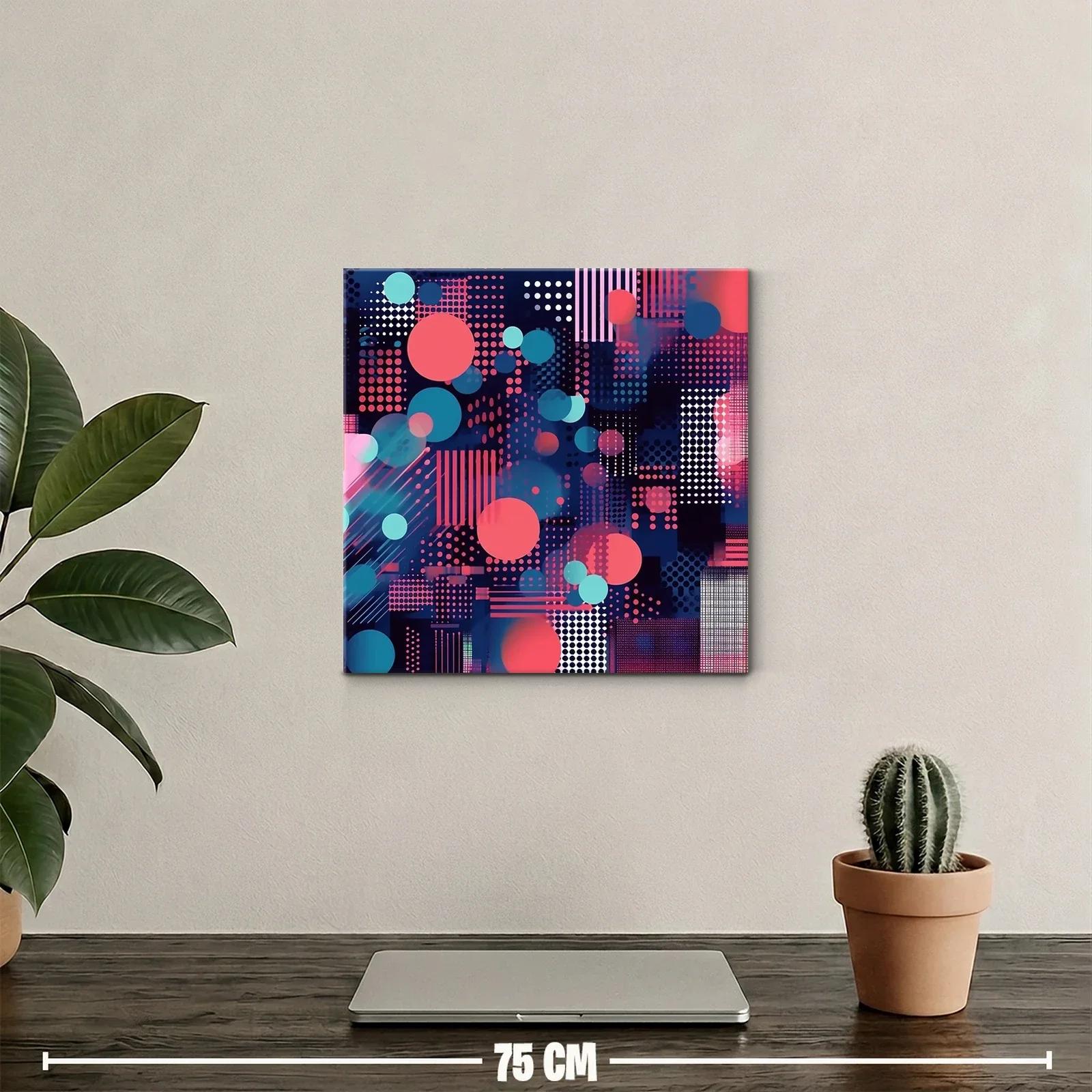 Composición abstracta con círculos y puntos en tonos vibrantes — miniatura 2