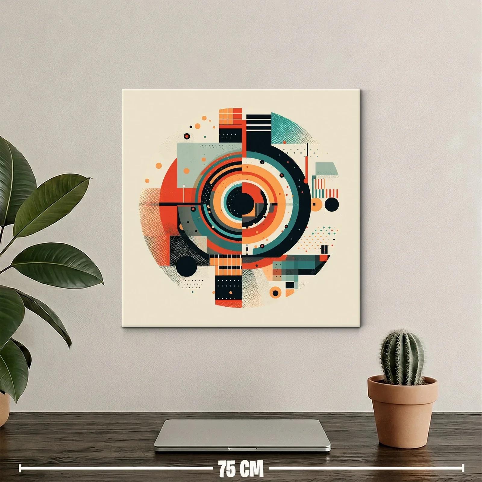 Composición geométrica en tonos cálidos y contrastes vibrantes — miniatura 2