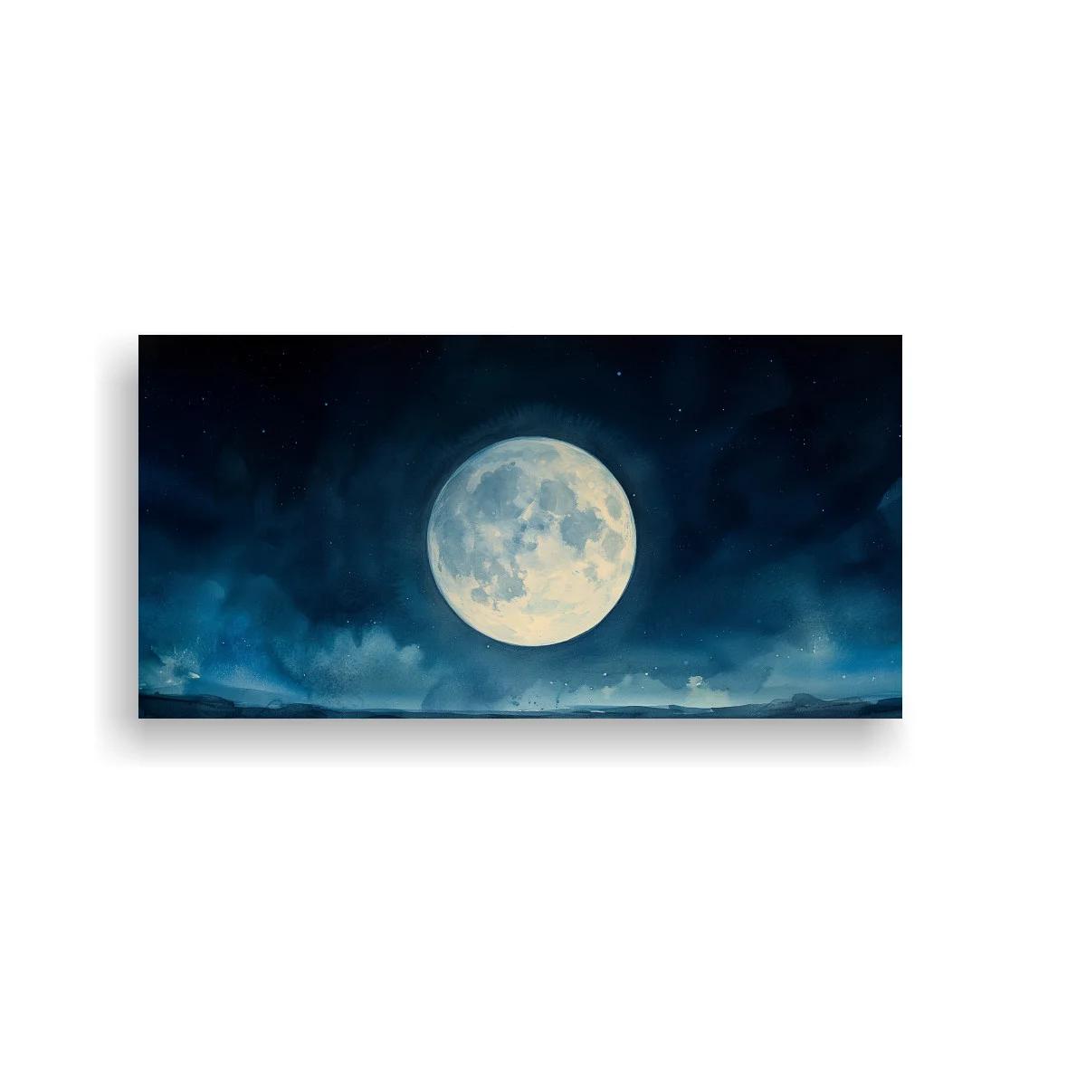 Cuadro luna llena sobre mar brumoso — imagen principal