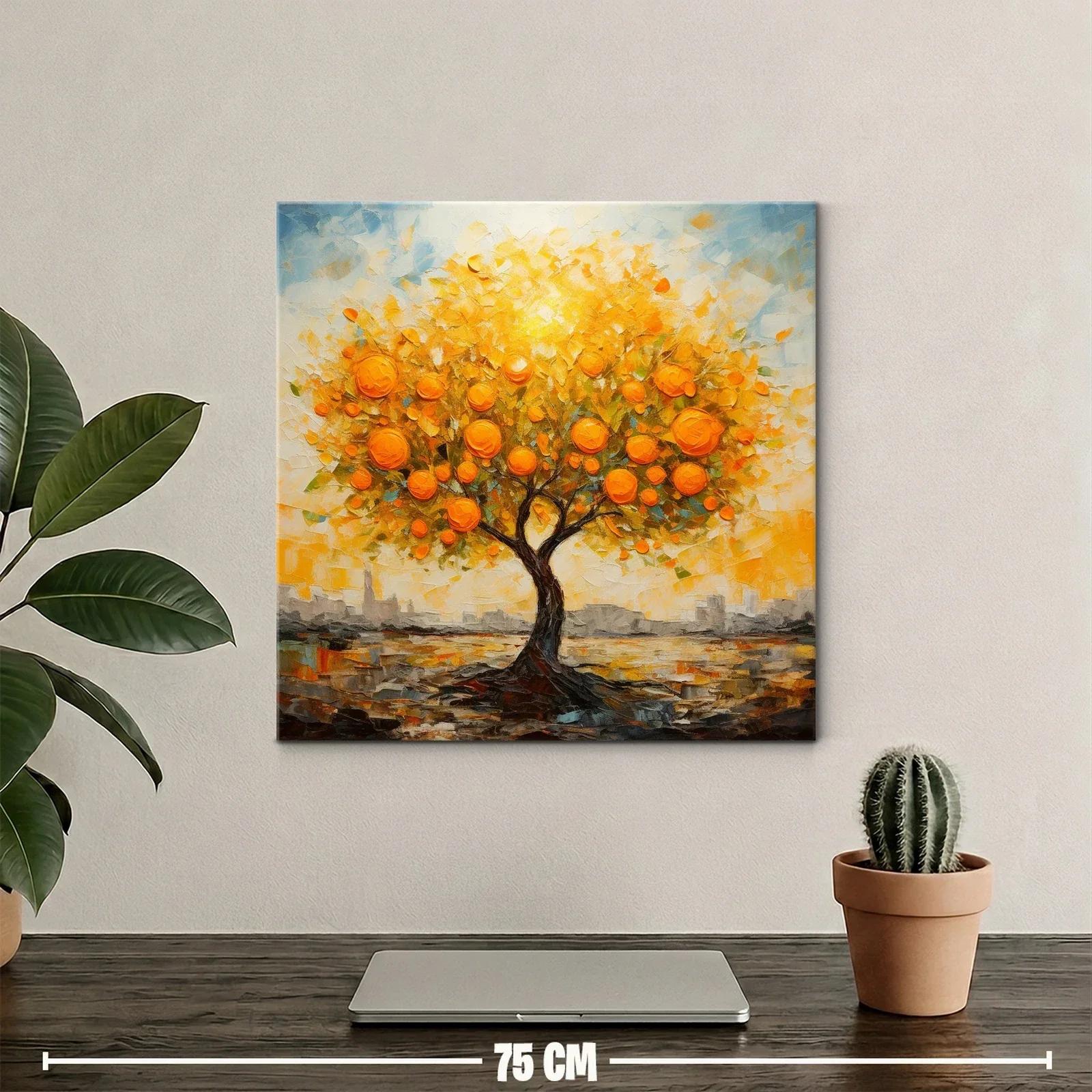 Árbol de frutas naranjas en paisaje cálido y vibrante — miniatura 2