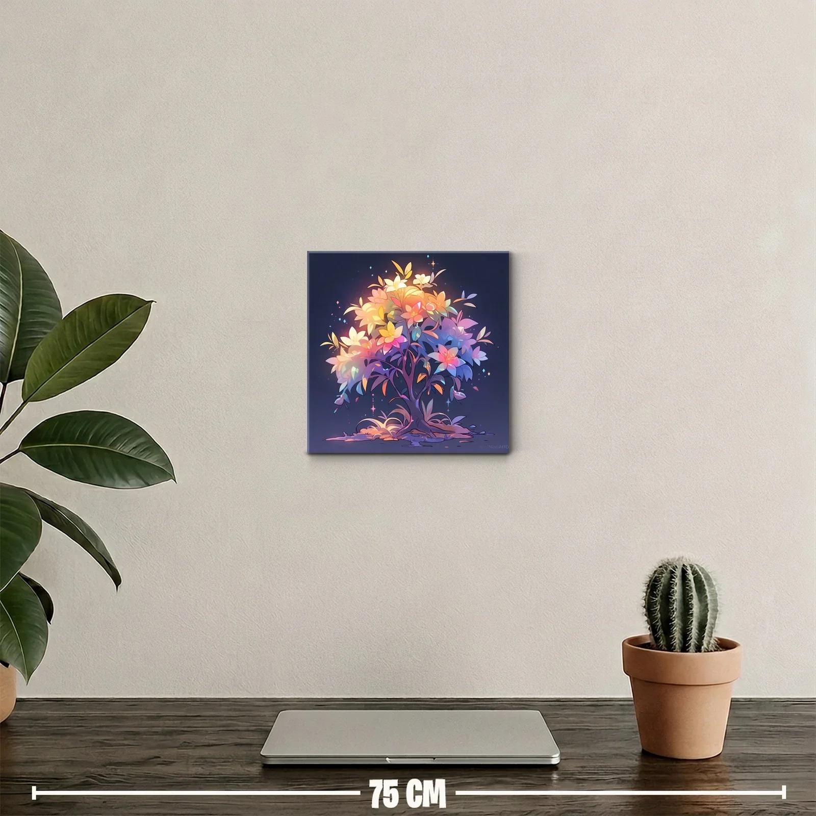 Árbol mágico con flores luminosas y tonos pastel brillantes — miniatura 2