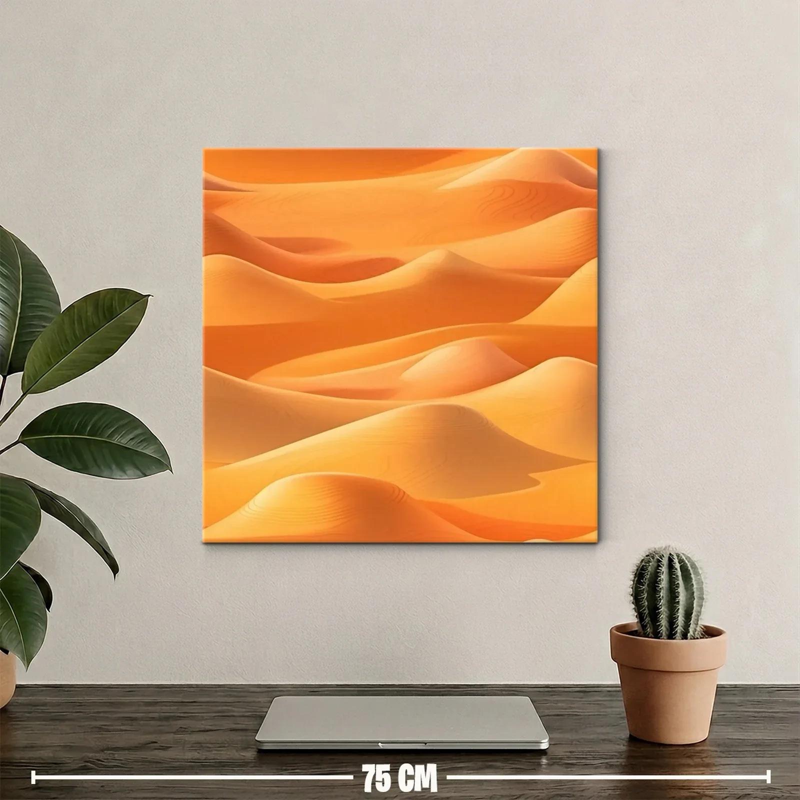 Paisaje de dunas cálidas en tonos arena y naranja vibrante — miniatura 2