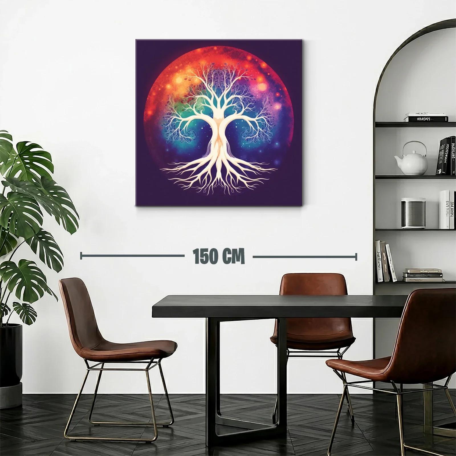 Árbol de la vida iluminado en vibrante fondo cósmico — miniatura 2