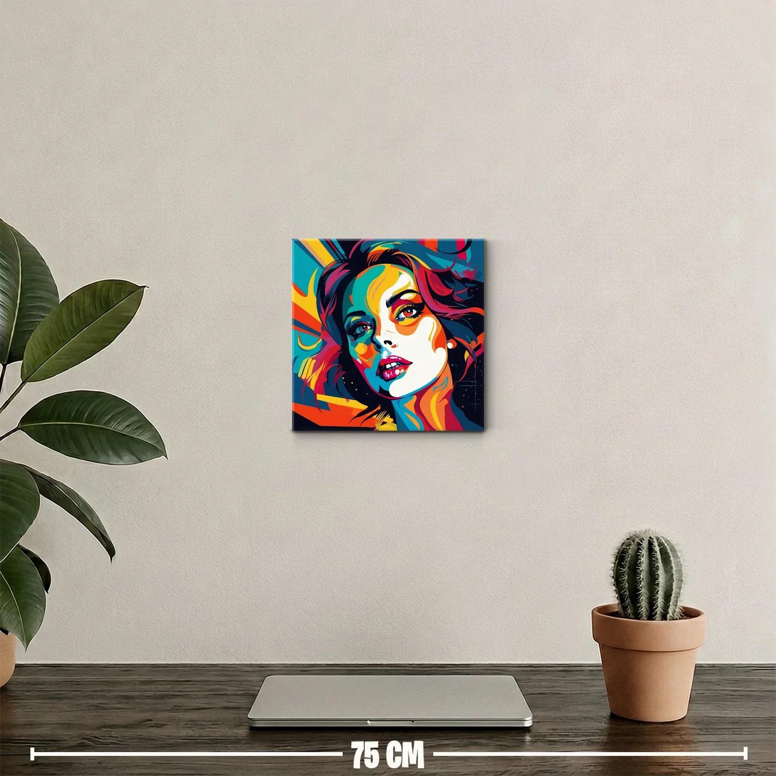Retrato femenino vibrante con colores intensos y expresivos — miniatura 2