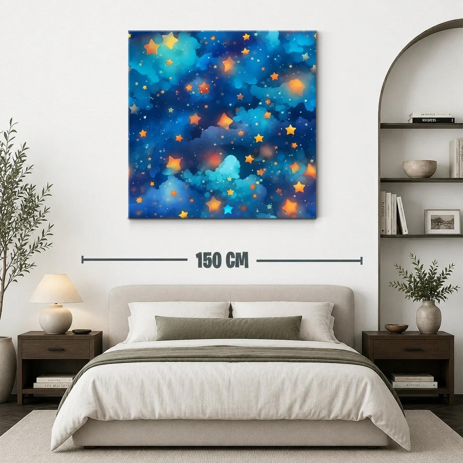 Cuadro Estrellas Brillantes en Fondo Azul Profundo — miniatura 3