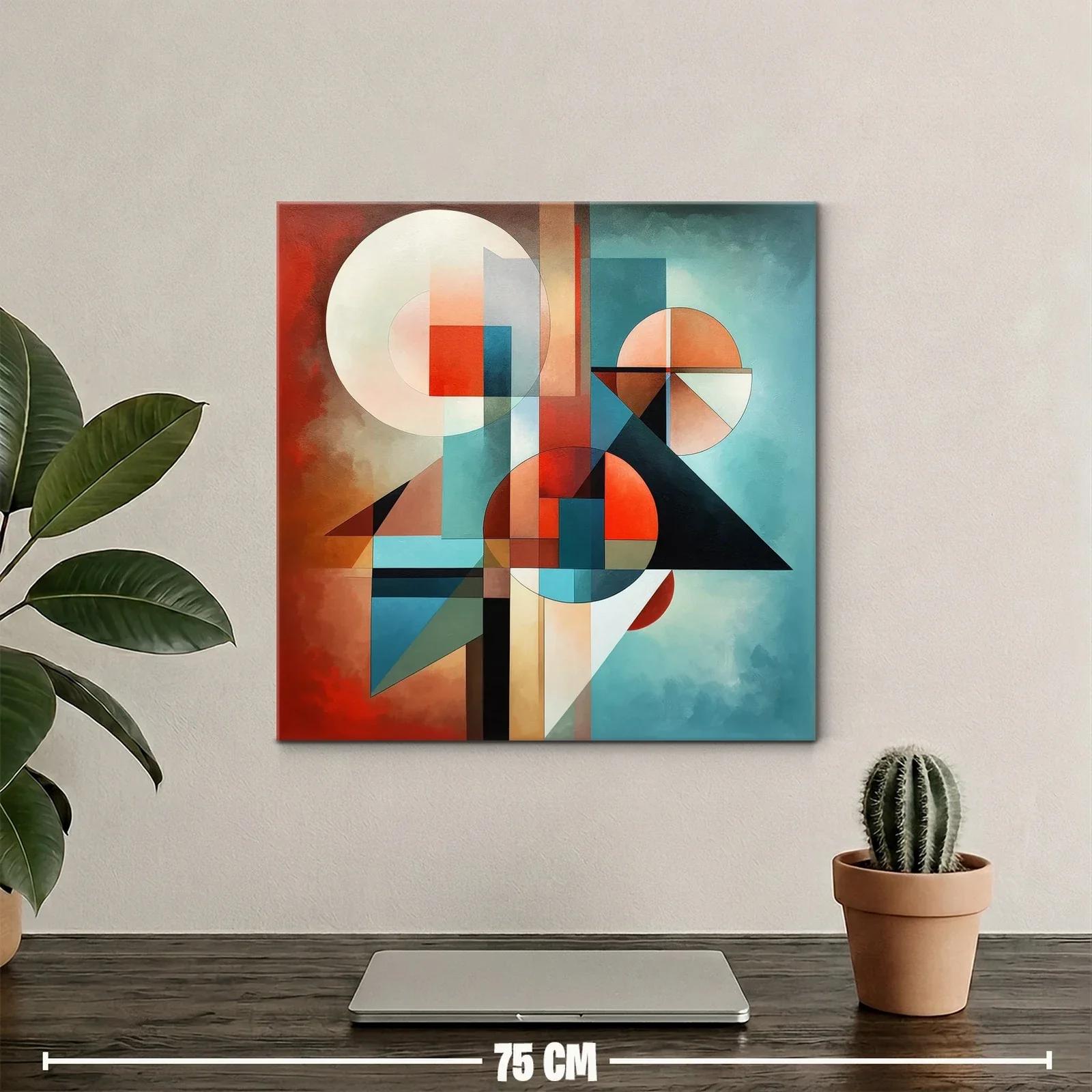 Composición Geométrica con Tonos Cálidos y Fríos — miniatura 2